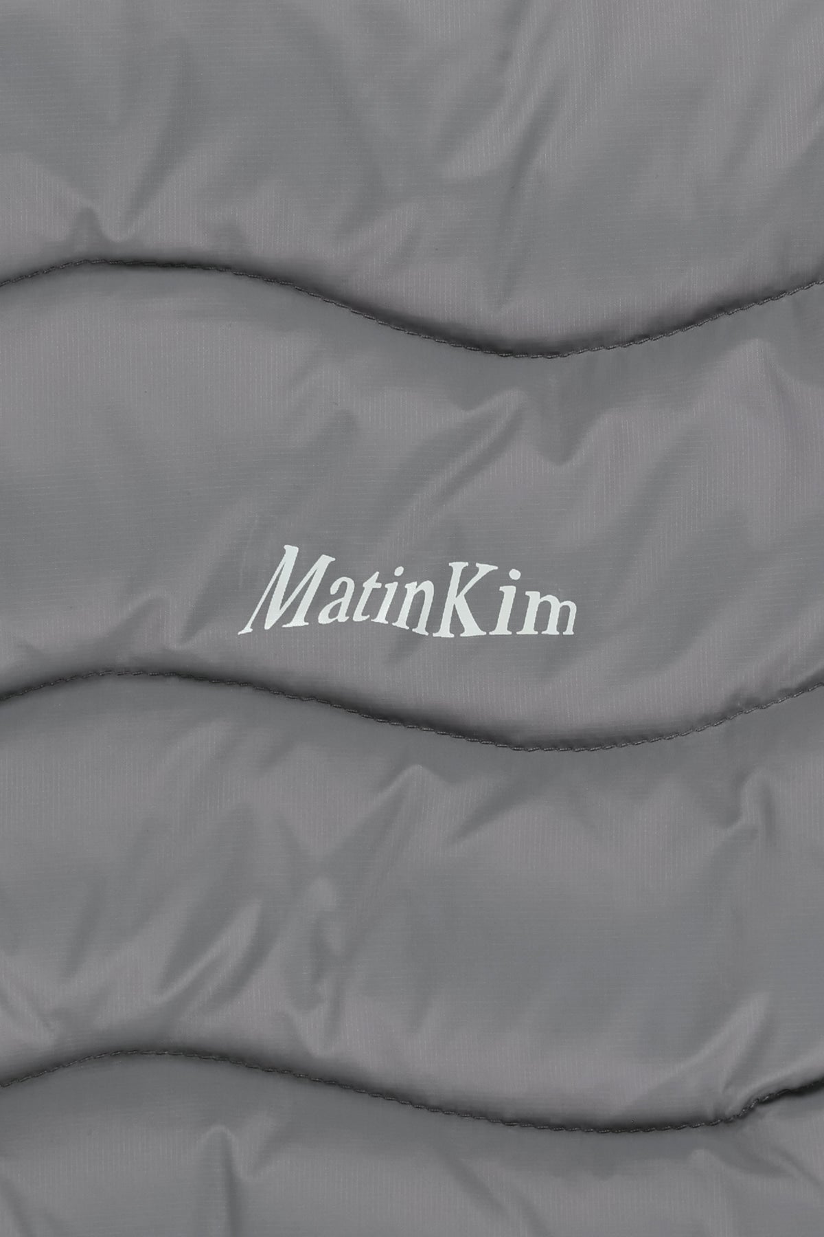 Matin Kim - Flowing Quilted Hoody Down Jumper (Light Grey) product image 6 | TRAB K-Fashion Australia
