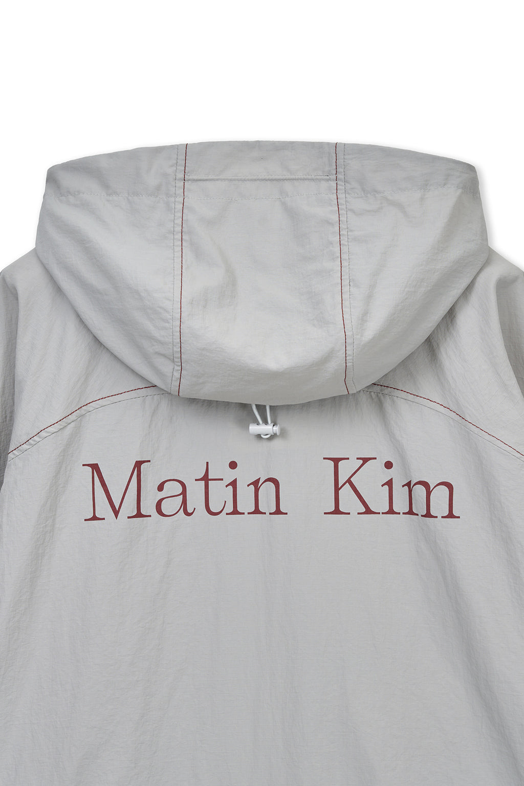 Matin Kim - Cropped Back Logo Hoody Wind Breaker (Light Beige) product image 5 | TRAB K-Fashion Australia