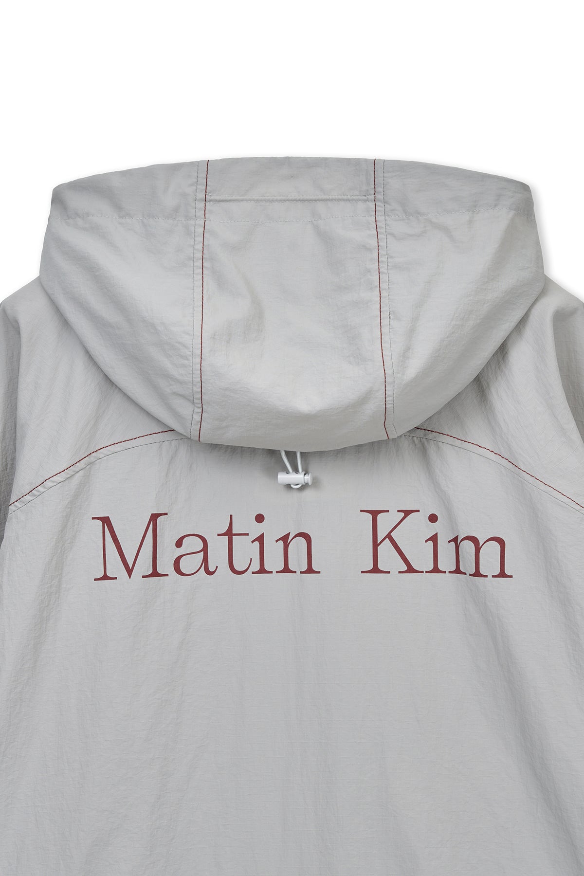Matin Kim - Cropped Back Logo Hoody Wind Breaker (Light Beige) product image 5 | TRAB K-Fashion Australia
