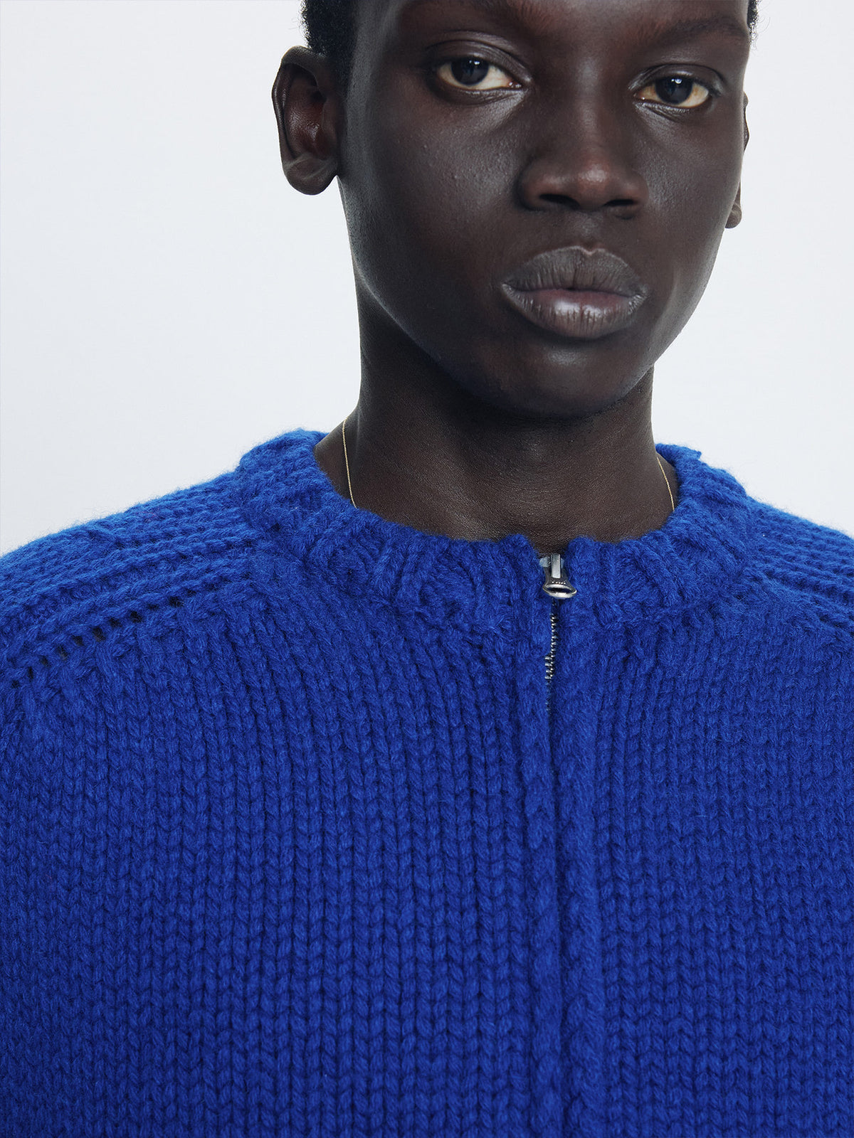 Tonywack - Shetland Wool Knitted Zip Blouson (Royal Blue) product image 7 | TRAB K-Fashion Australia