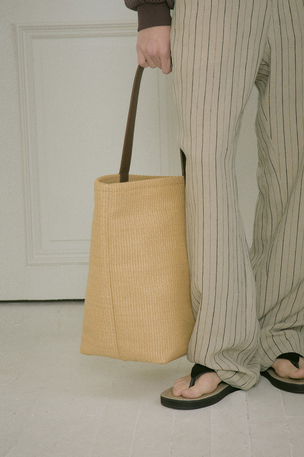 Stu - Stripe Linen Pants (Beige) product image 8 | TRAB K-Fashion Australia