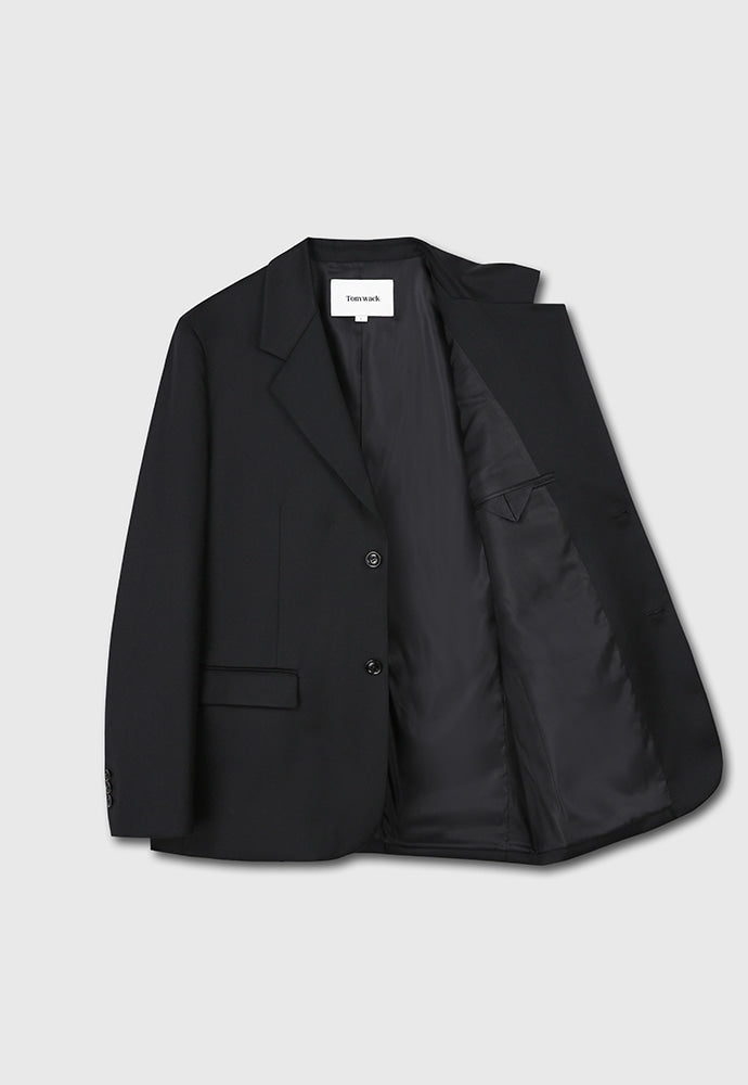 Tonywack - Virgin Wool Relaxed Tailored Jacket (Black) product image 9 | TRAB K-Fashion Australia