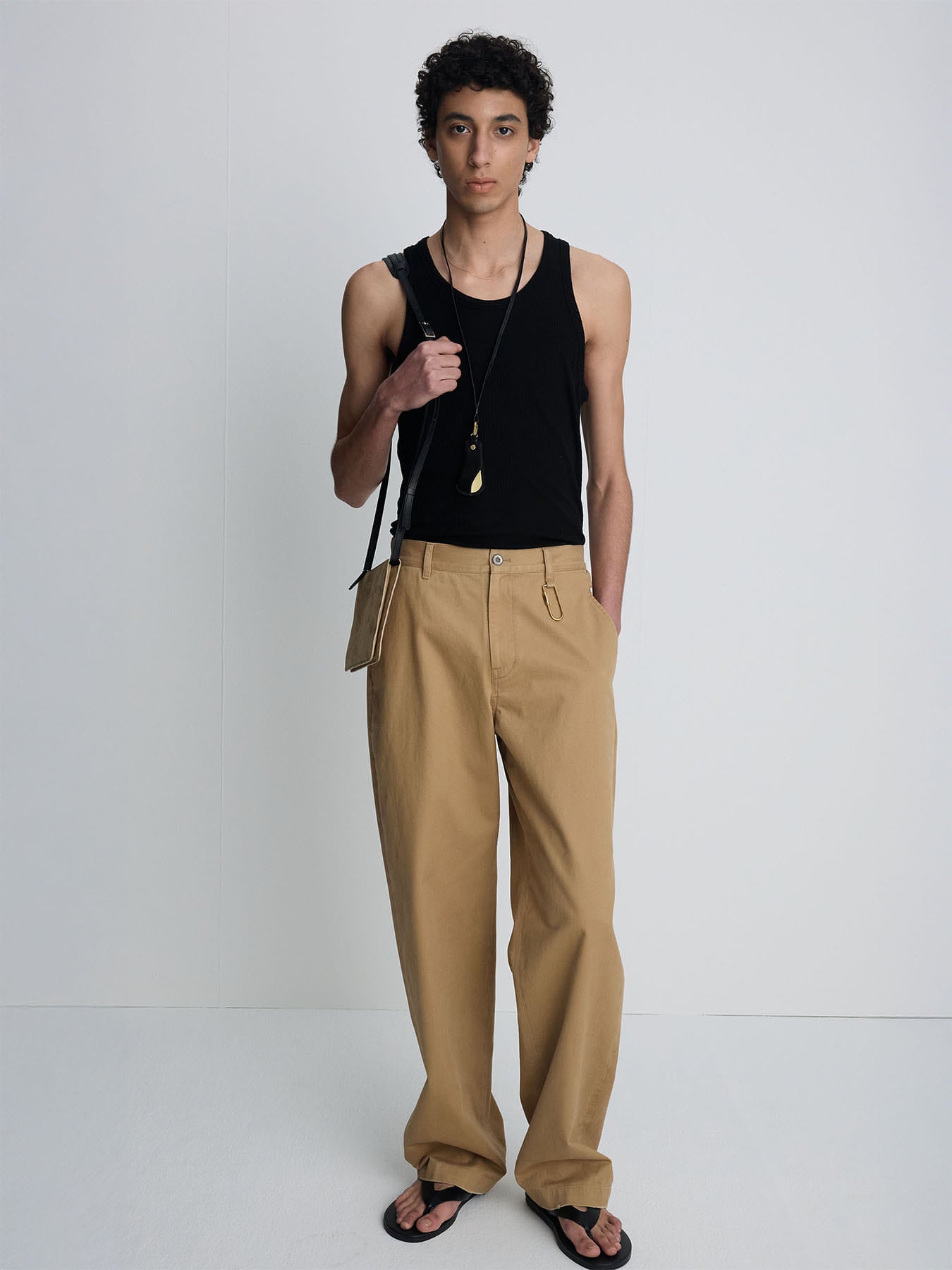 Tonywack - Wide Tapered Adjustable Chino (Beige) product image 1 | TRAB K-Fashion Australia