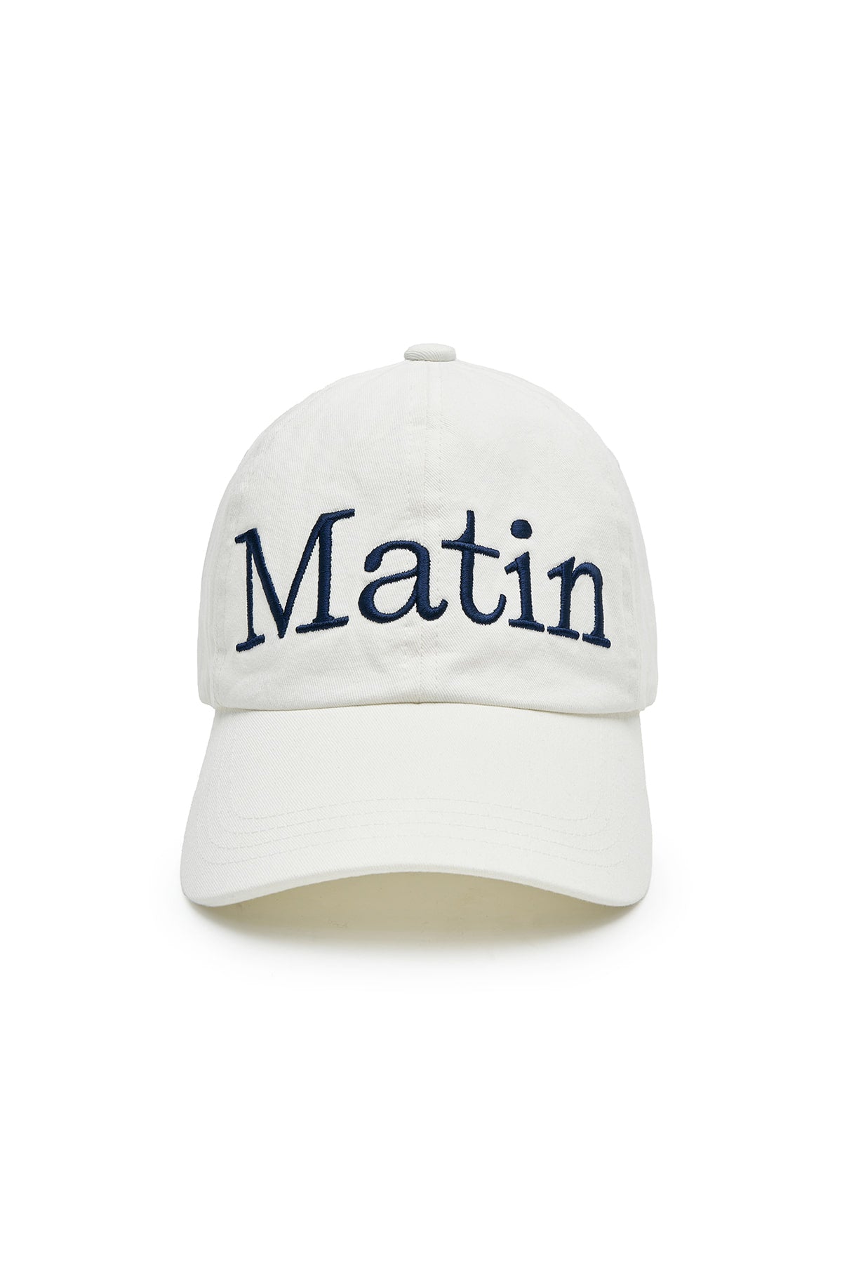 Matin Kim - Matin Logo Stitch Ball Cap (White) product image 1 | TRAB K-Fashion Australia