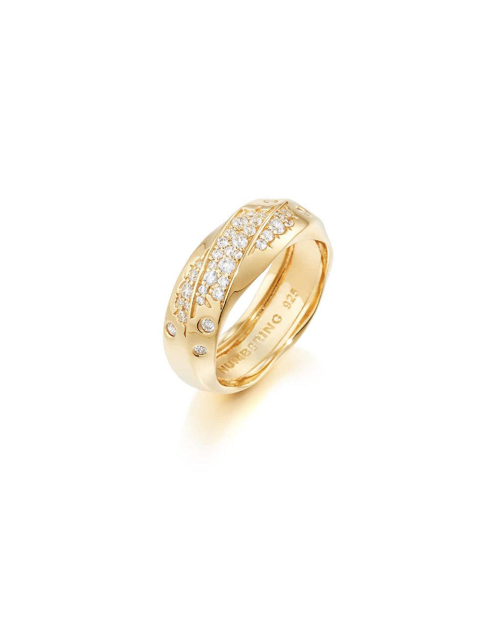 Numbering - Pave Sculpted Wave Ring #3416 product image 7 | TRAB K-Fashion Australia