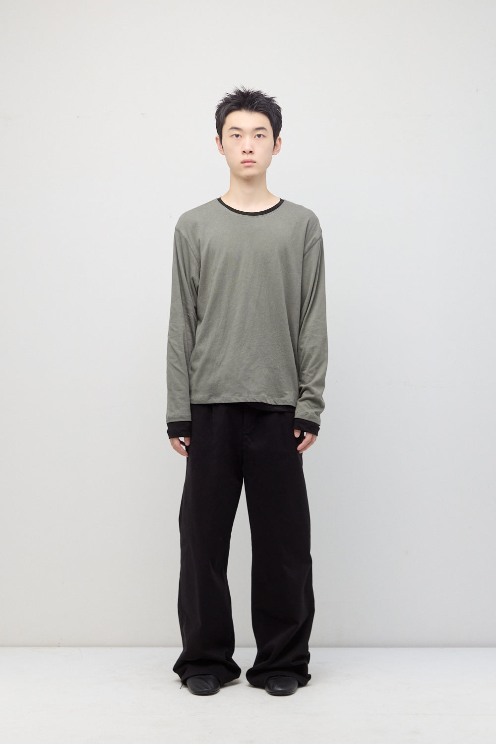 Hatchingroom - Flare Work Trousers Moleskin (Washed Black) product image 3 | TRAB K-Fashion Australia