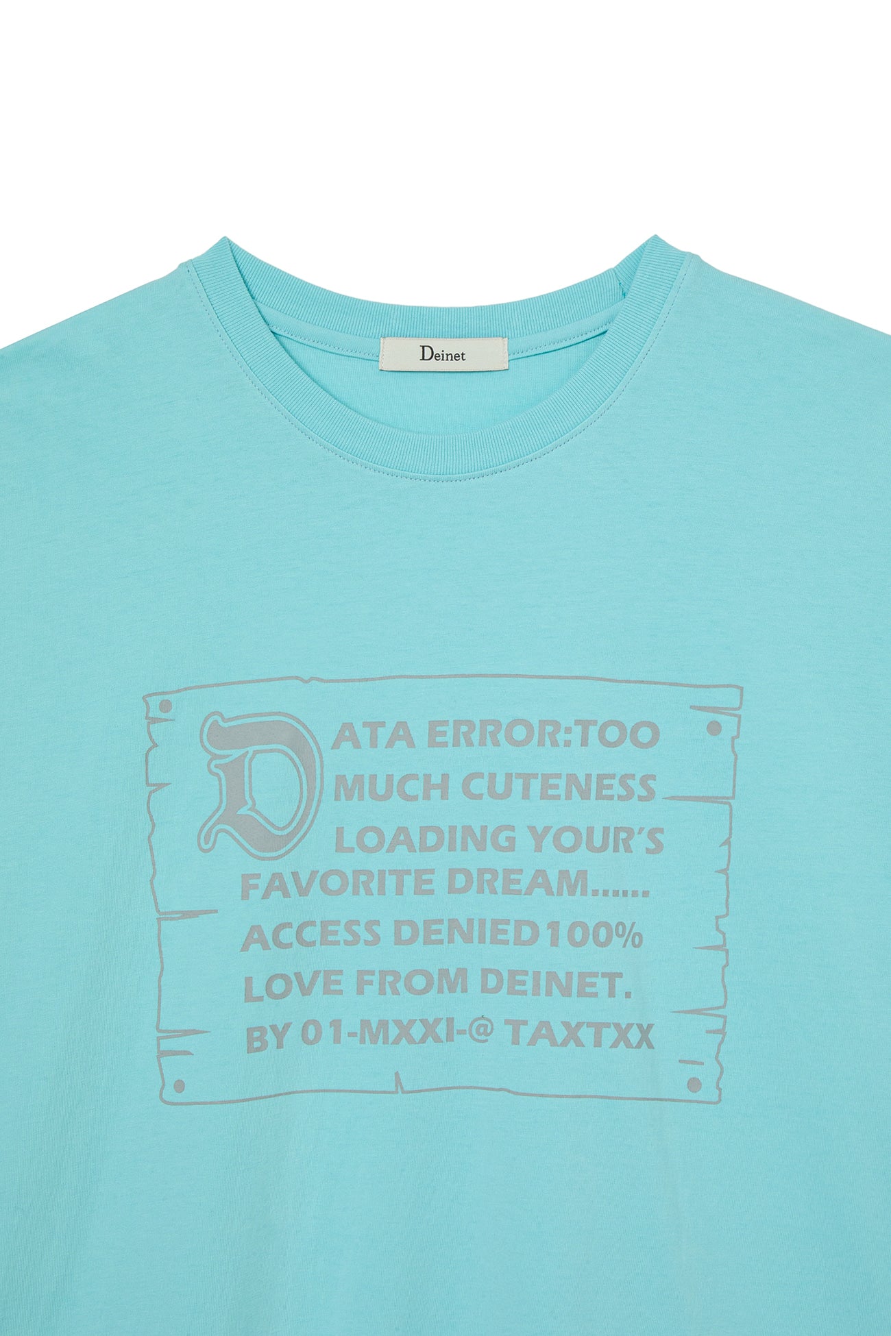Deinet - D Lettering Graphic Oversized T-Shirt (Mint) product image 11 | TRAB K-Fashion Australia