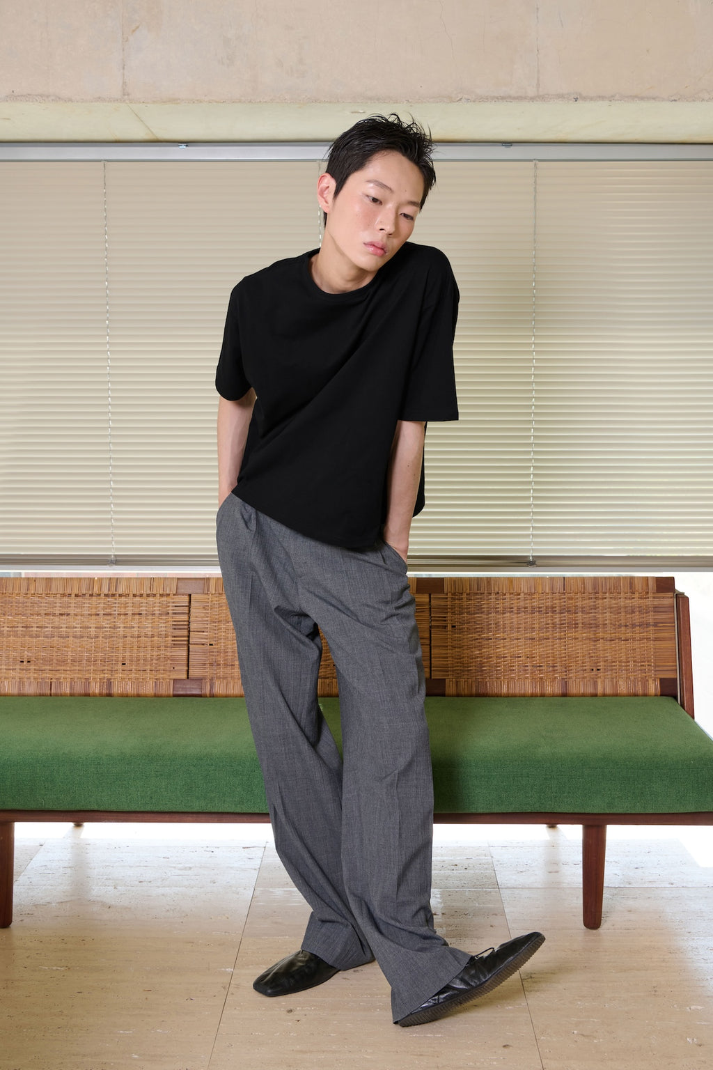 STU - 2 Tuck Crease Slacks (Charcoal) product image 9 | TRAB K-Fashion Australia