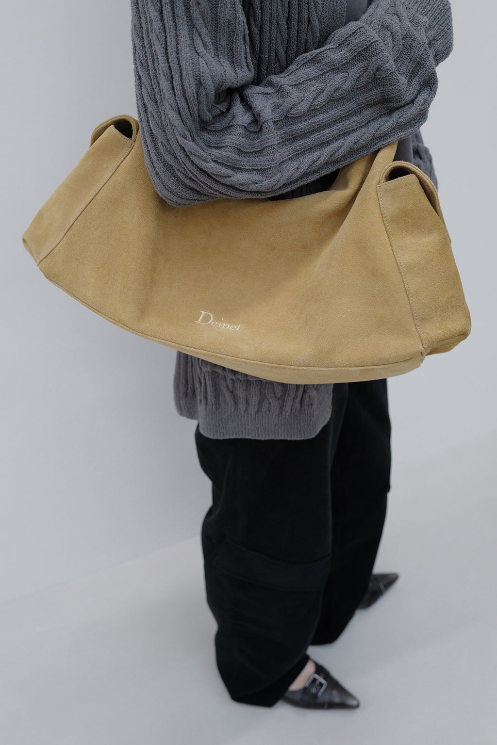 Deinet - Deinet Suede Buckle Bag (Beige) product image 1 | TRAB K-Fashion Australia
