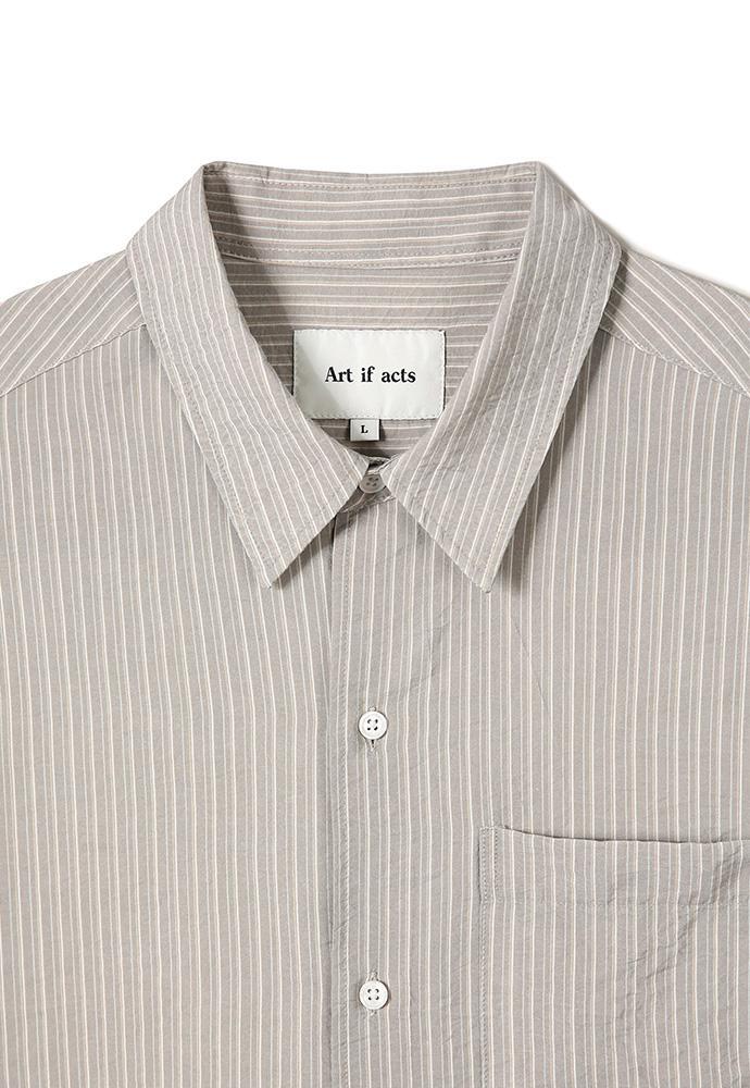 Art if acts - Wrinkle Rayon Half Shirt (Moss Beige) product image 9 | TRAB K-Fashion Australia