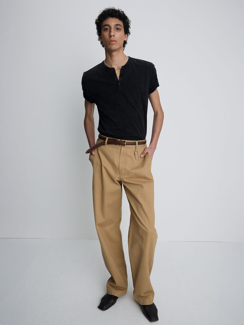 Tonywack - Wide Tapered Adjustable Chino (Beige) product image 9 | TRAB K-Fashion Australia