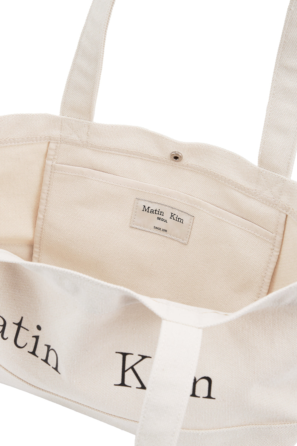 Matin Kim - Matin Logo Canvas Wide Shoulder Bag (Ivory) product image 4 | TRAB K-Fashion Australia