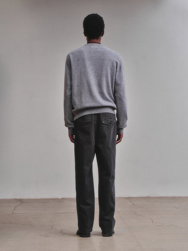 Art if acts - Wholegarment Round Neck Cardigan (Steel Grey) product image 4 | TRAB K-Fashion Australia