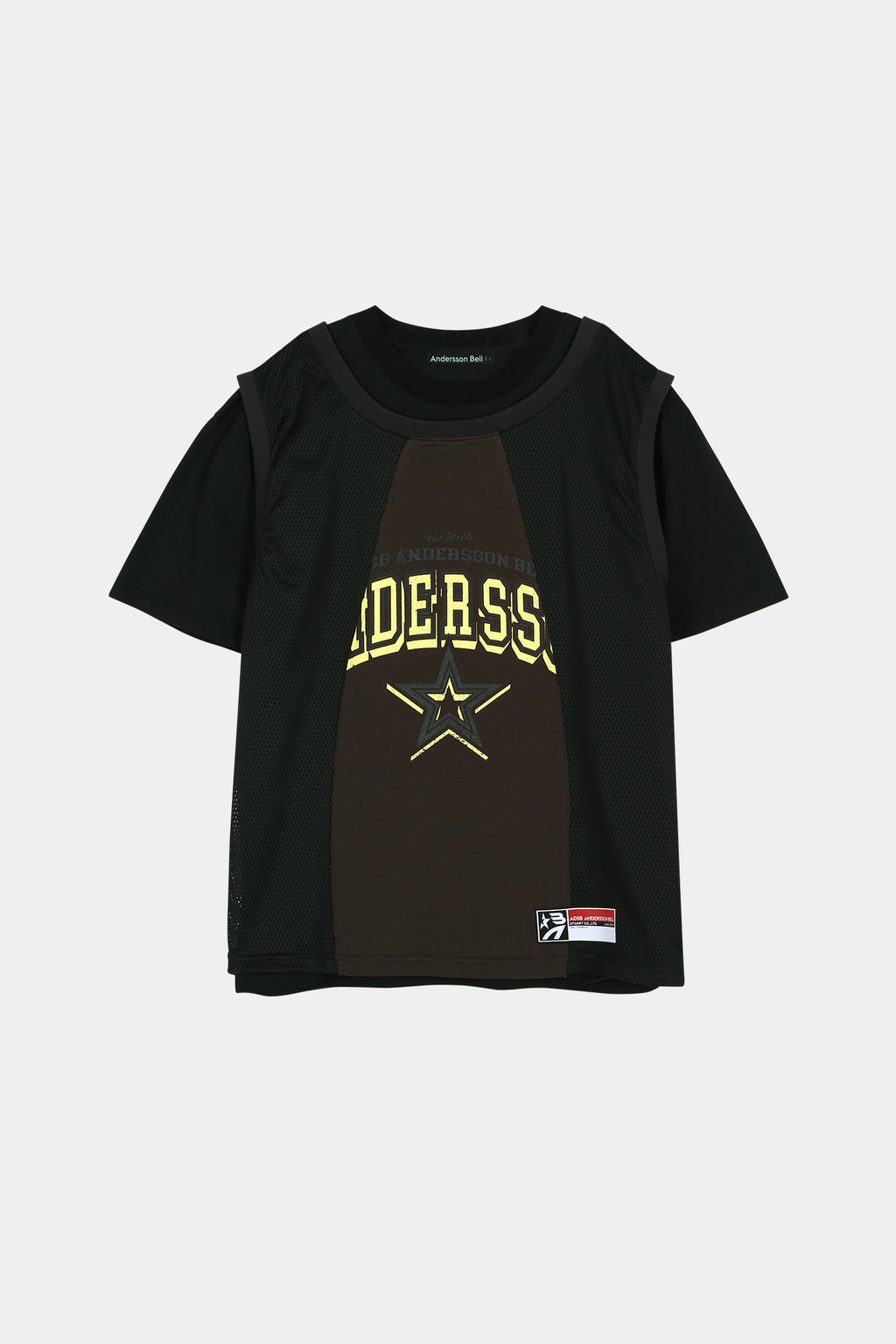 Andersson Bell - Basketball Jersey Layered T-Shirt (Black/Brown) product image 6 | TRAB K-Fashion Australia