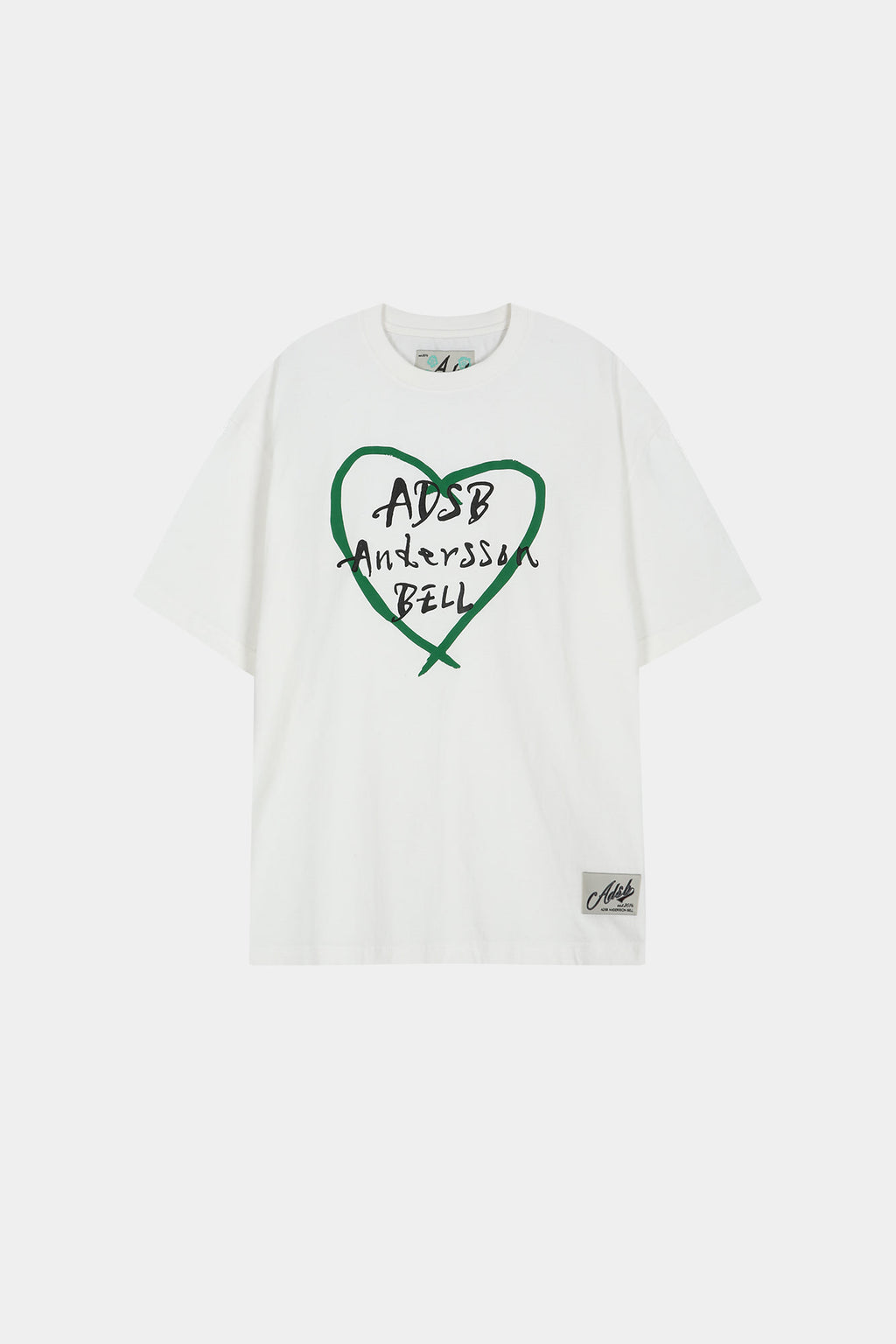 Andersson Bell - Unisex Heart Kelly Logo T-Shirt (White/Green) product image 8 | TRAB K-Fashion Australia