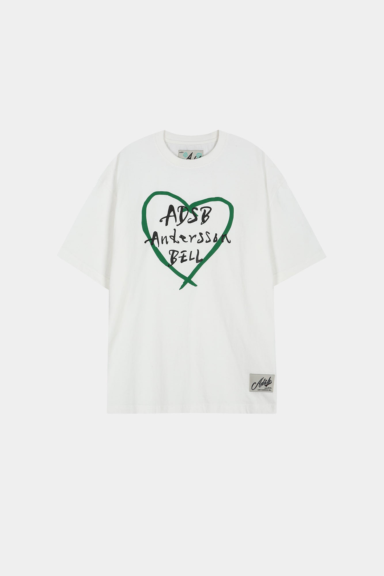Andersson Bell - Unisex Heart Kelly Logo T-Shirt (White/Green) product image 8 | TRAB K-Fashion Australia