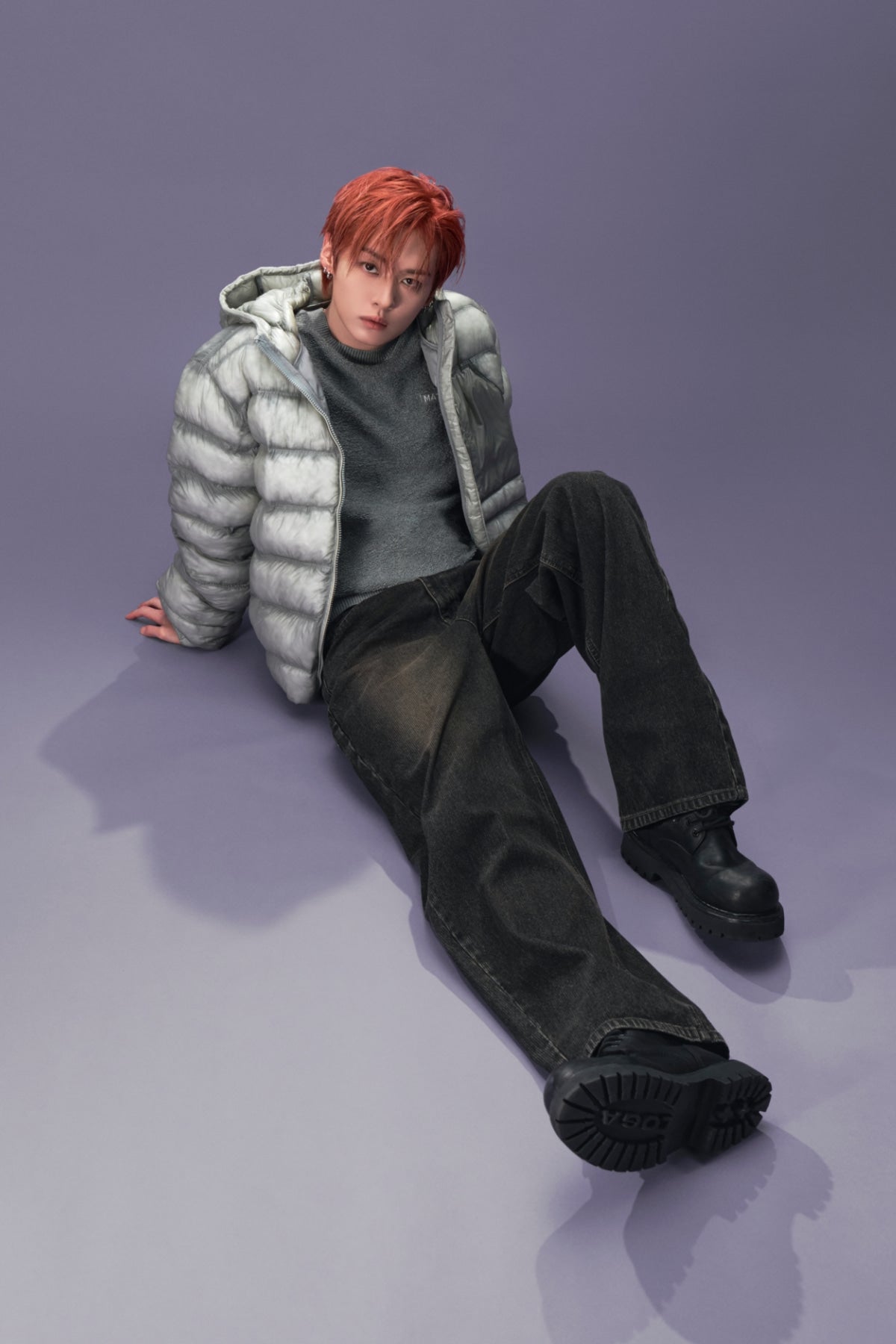 Matin Kim - Boucle Texture Knit Pullover (Grey) product image 1 | TRAB K-Fashion Australia