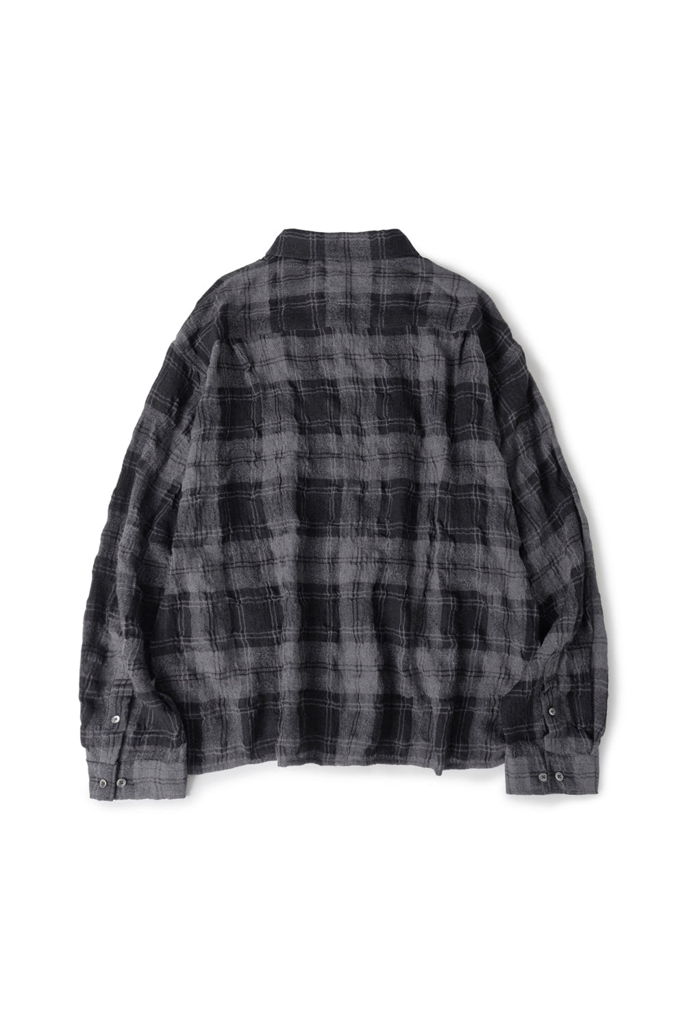 Hatchingroom - Crop Shirt Gauze Wool Check (Charcoal) product image 2 | TRAB K-Fashion Australia