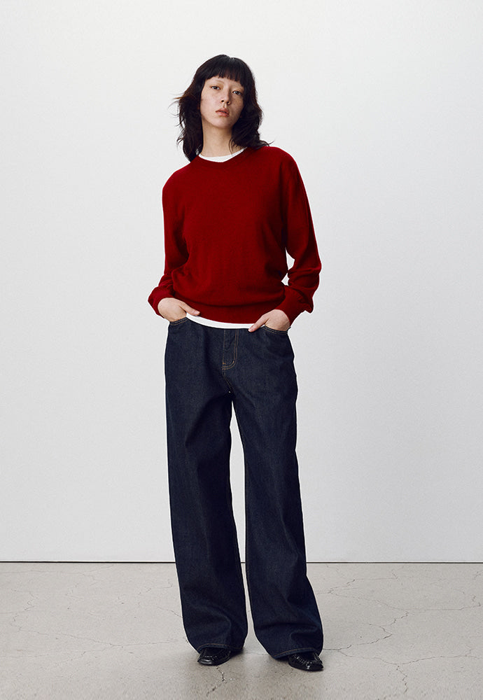 Tonywack - Wide-Leg Selvedge Denim Jeans (Indigo) product image 1 | TRAB K-Fashion Australia