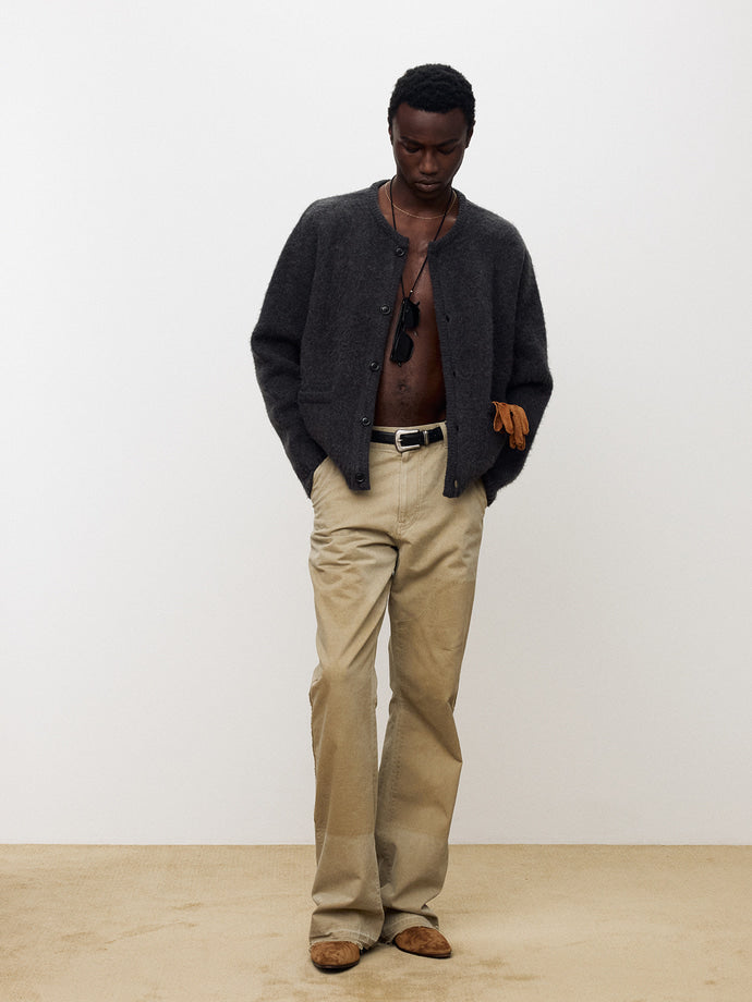 Tonywack - Alpaca Jacquard Knitted Blouson (Grey) product image 1 | TRAB K-Fashion Australia