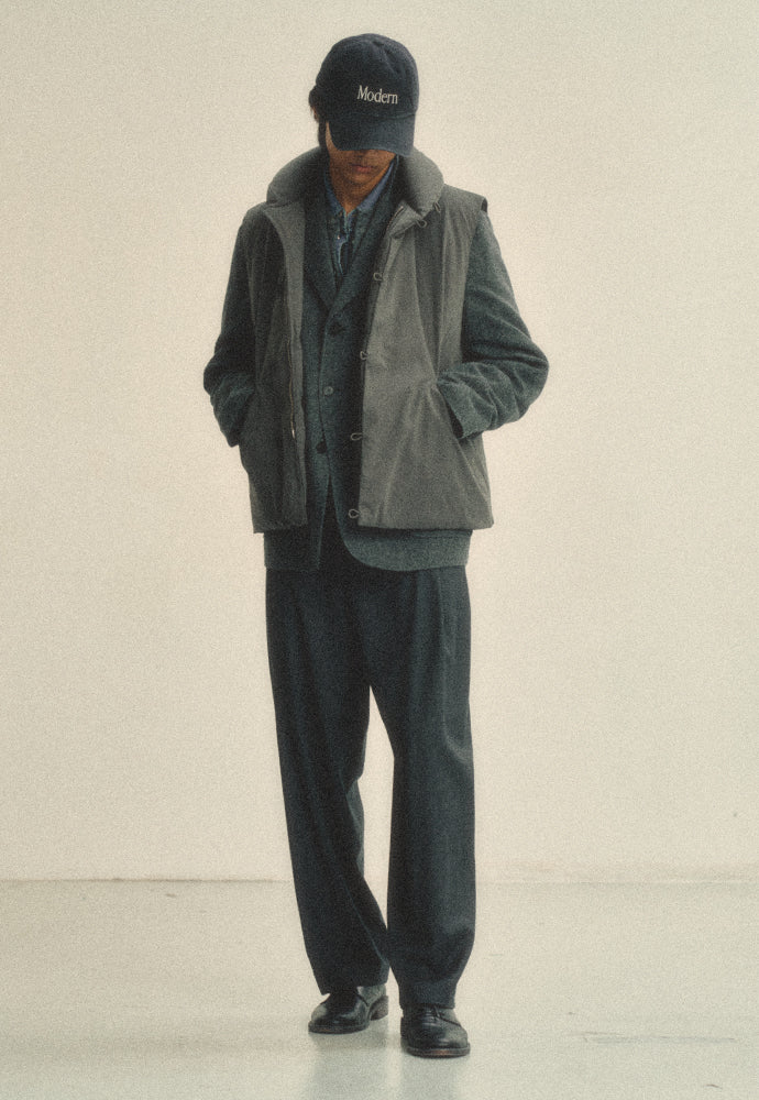 Art if acts - Shawl Collar Down Vest (Charcoal) product image 6 | TRAB K-Fashion Australia