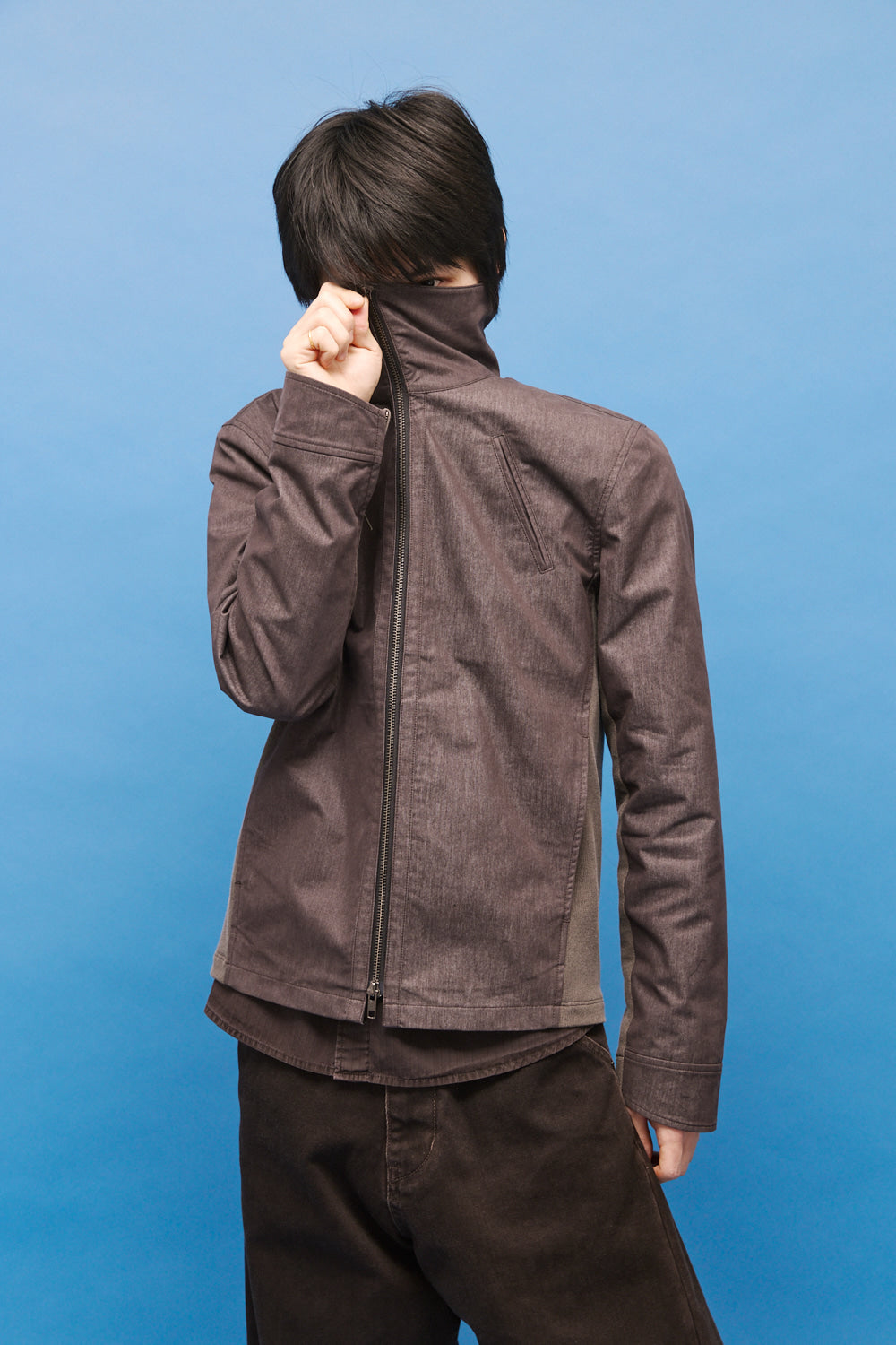 Hatchingroom - Funnel Neck Jacket (Brown) product image 10 | TRAB K-Fashion Australia