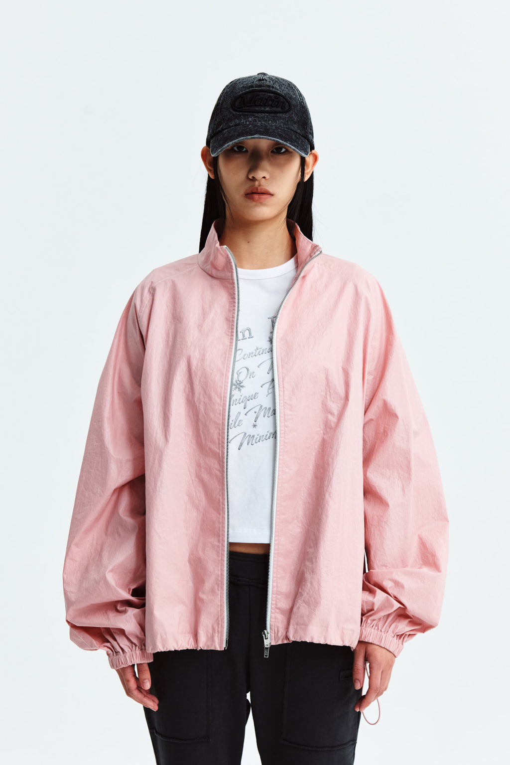 Matin Kim - Matin Kim Logo Coating Jumper (Pink) product image 5 | TRAB K-Fashion Australia