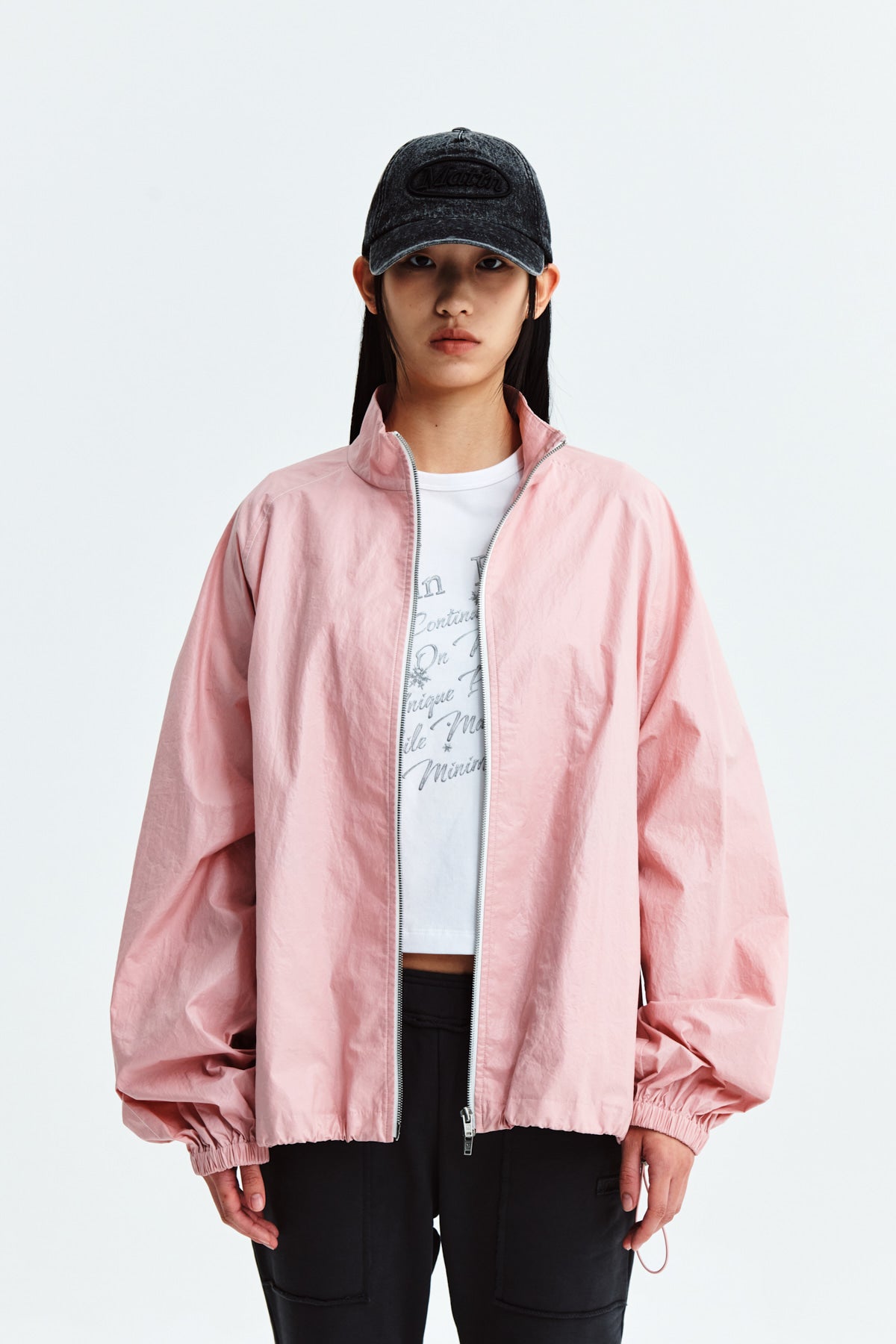 Matin Kim - Matin Kim Logo Coating Jumper (Pink) product image 5 | TRAB K-Fashion Australia