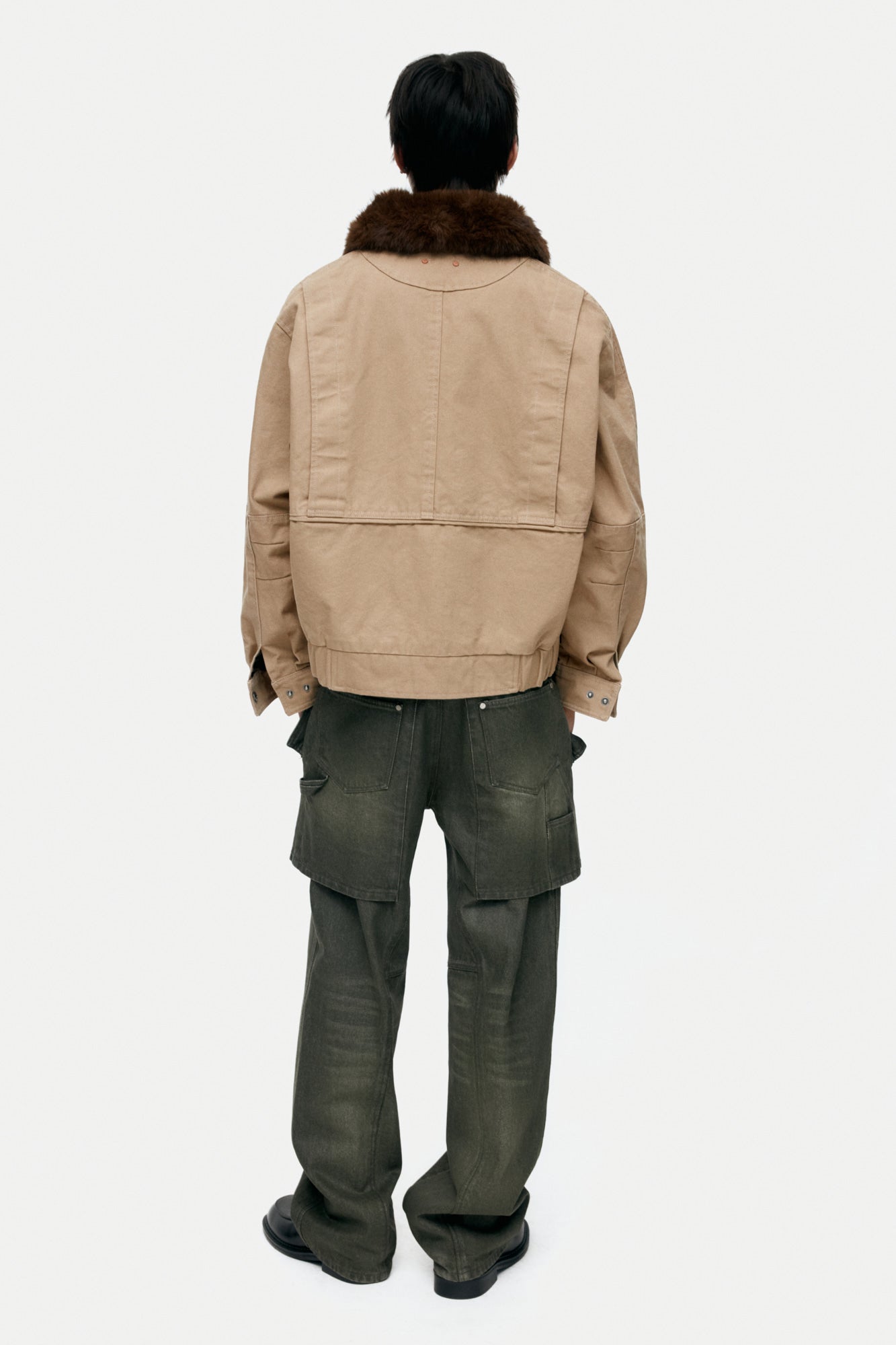 Andersson Bell - Unisex Ortega Washed Cotton Jacket (Beige) product image 2 | TRAB K-Fashion Australia