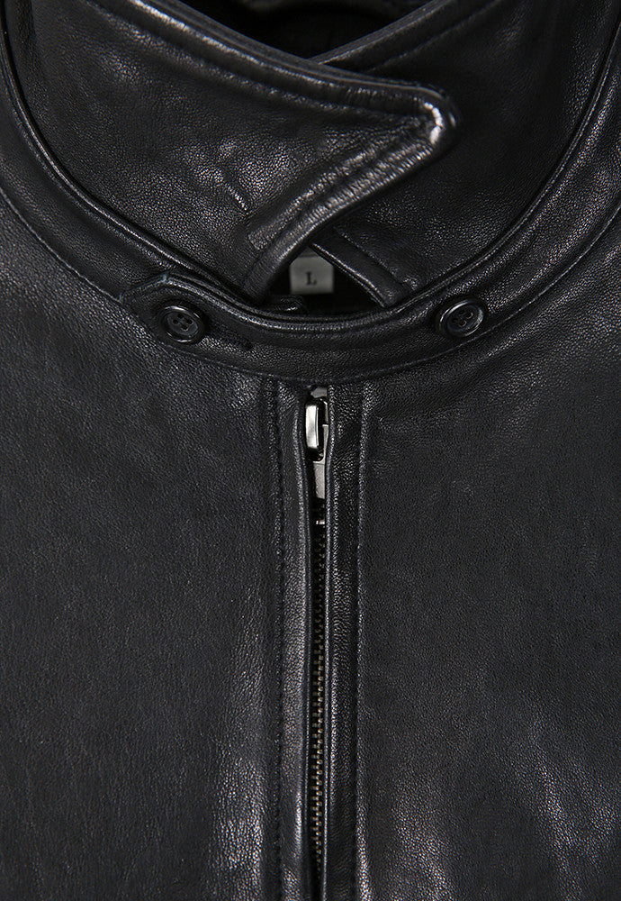 Art if acts - Washed Vegetable Leather Swing Jacket (Black) product image 10 | TRAB K-Fashion Australia