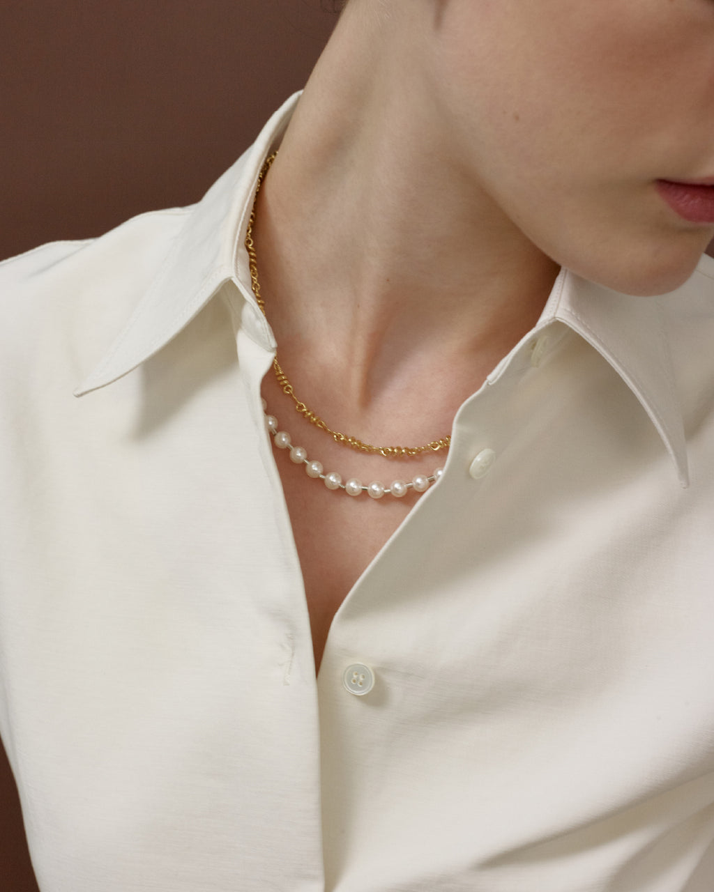 Numbering - Coiled Clasp Beads Necklace #6807 product image 3 | TRAB K-Fashion Australia