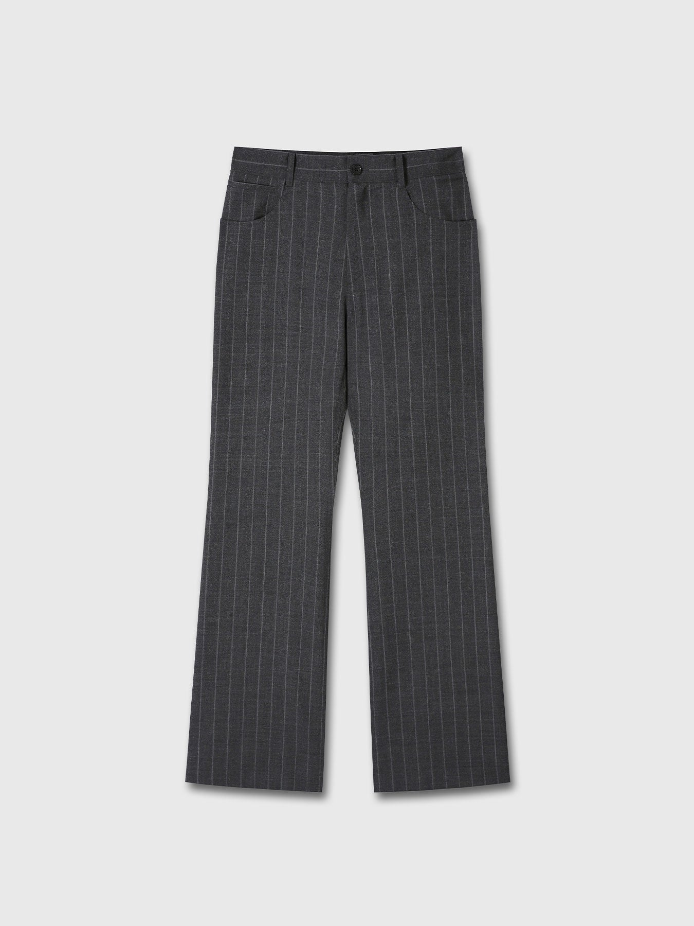 Tonywack - Striped Wool Flared-Leg Pants (Grey) product image 9 | TRAB K-Fashion Australia