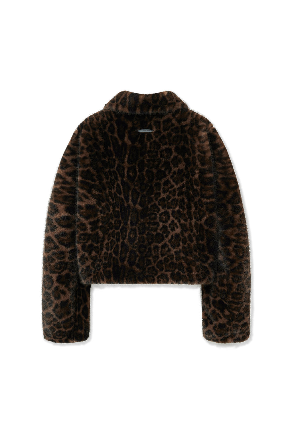 Matin Kim - Leopard Fur Crop Jacket (Brown) product image 3 | TRAB K-Fashion Australia