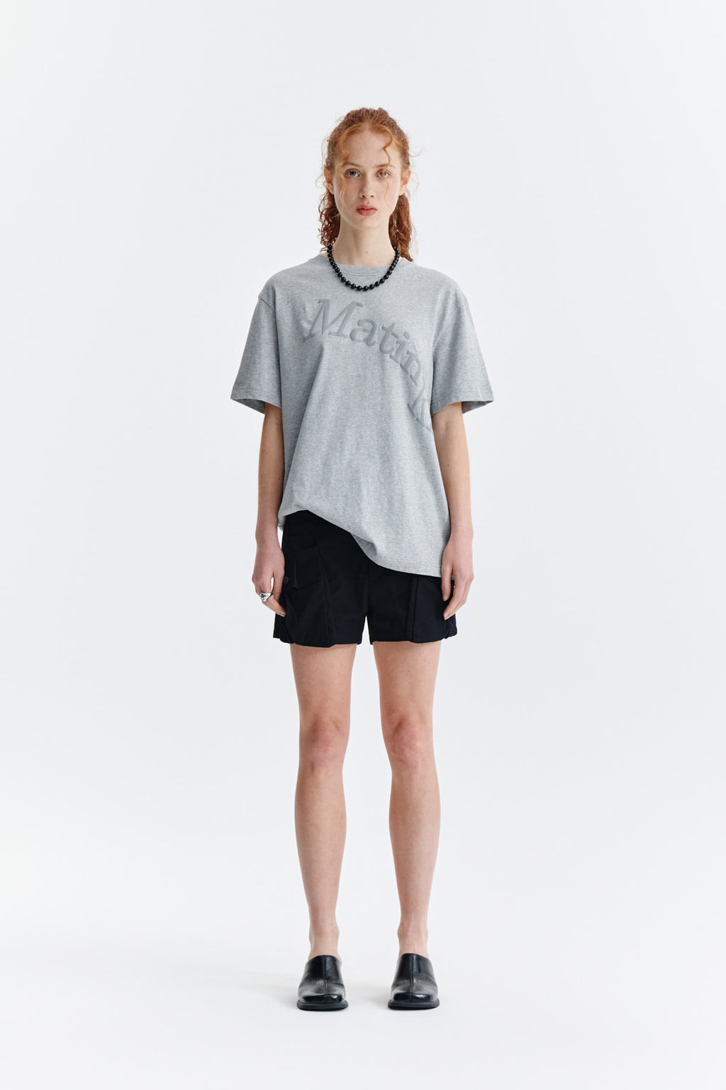 Matin Kim - Matin Wave Printing Logo Top (Grey) product image 5 | TRAB K-Fashion Australia