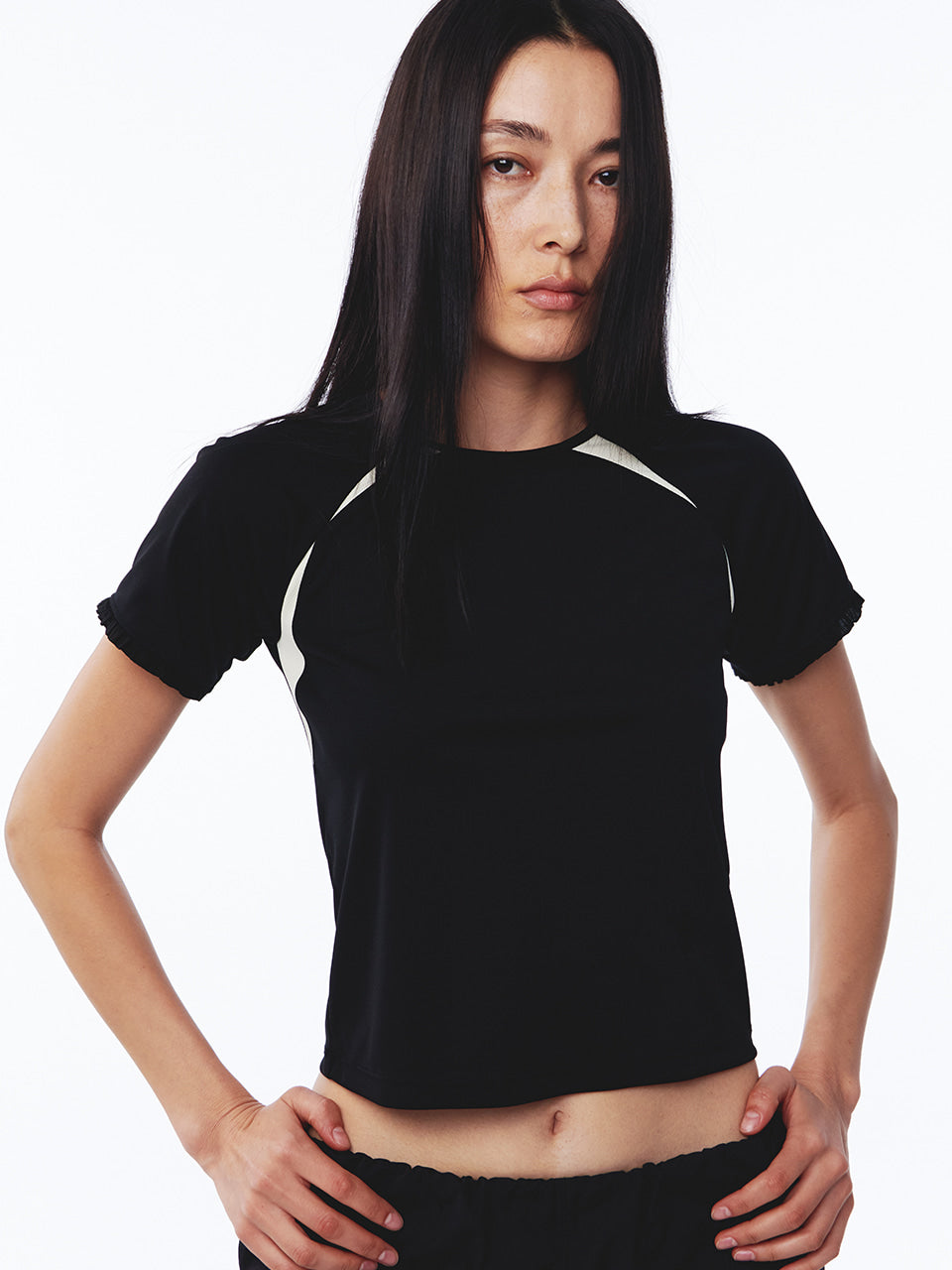 Kijun - Frill Backless Top (Black) product image 4 | TRAB K-Fashion Australia
