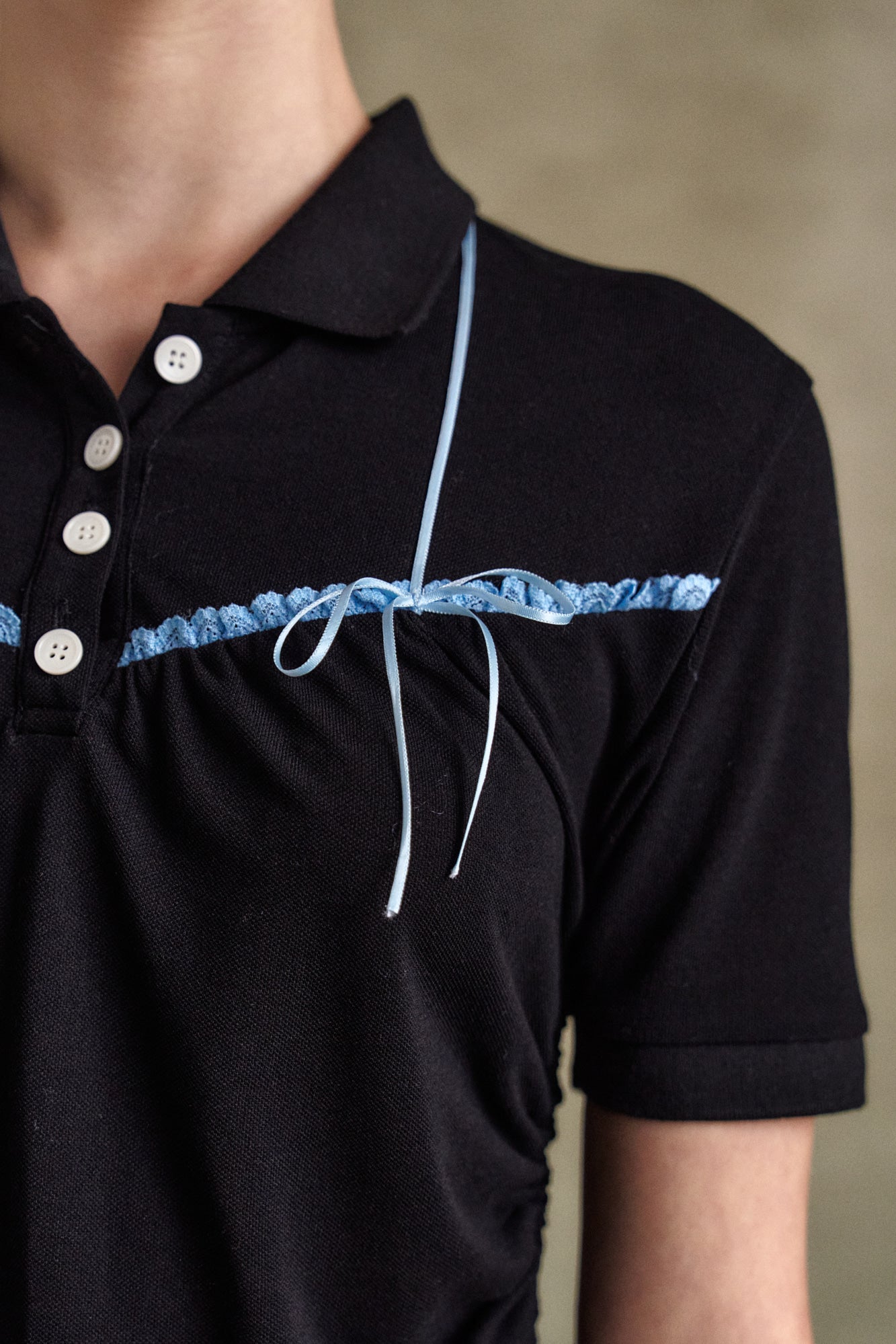 Andersson Bell - Halter String Piqué Polo Shirts (Black) product image 6 | TRAB K-Fashion Australia