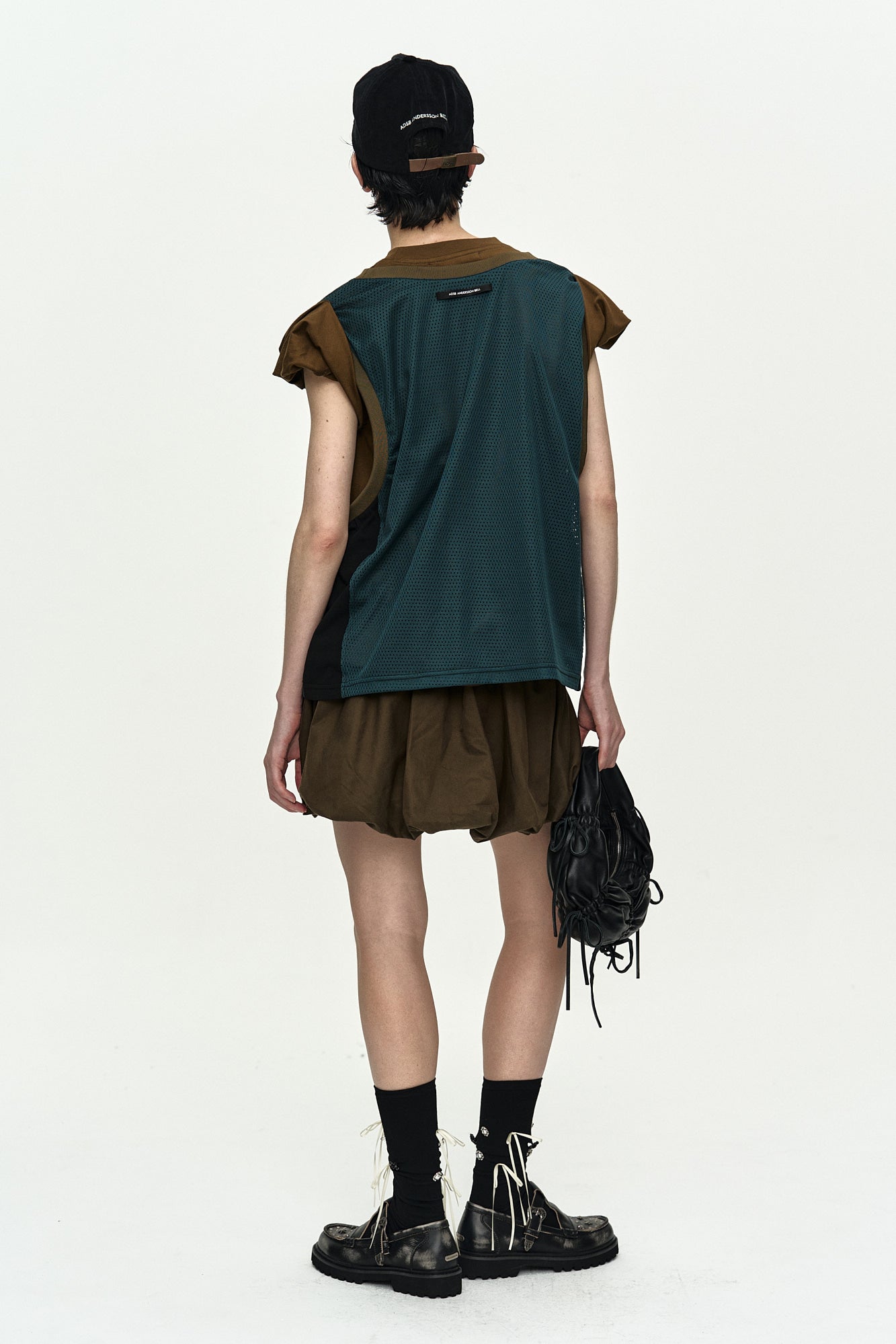 Andersson Bell - Basketball Jersey Layered Roll Up T-Shirt (Khaki/Green) product image 4 | TRAB K-Fashion Australia