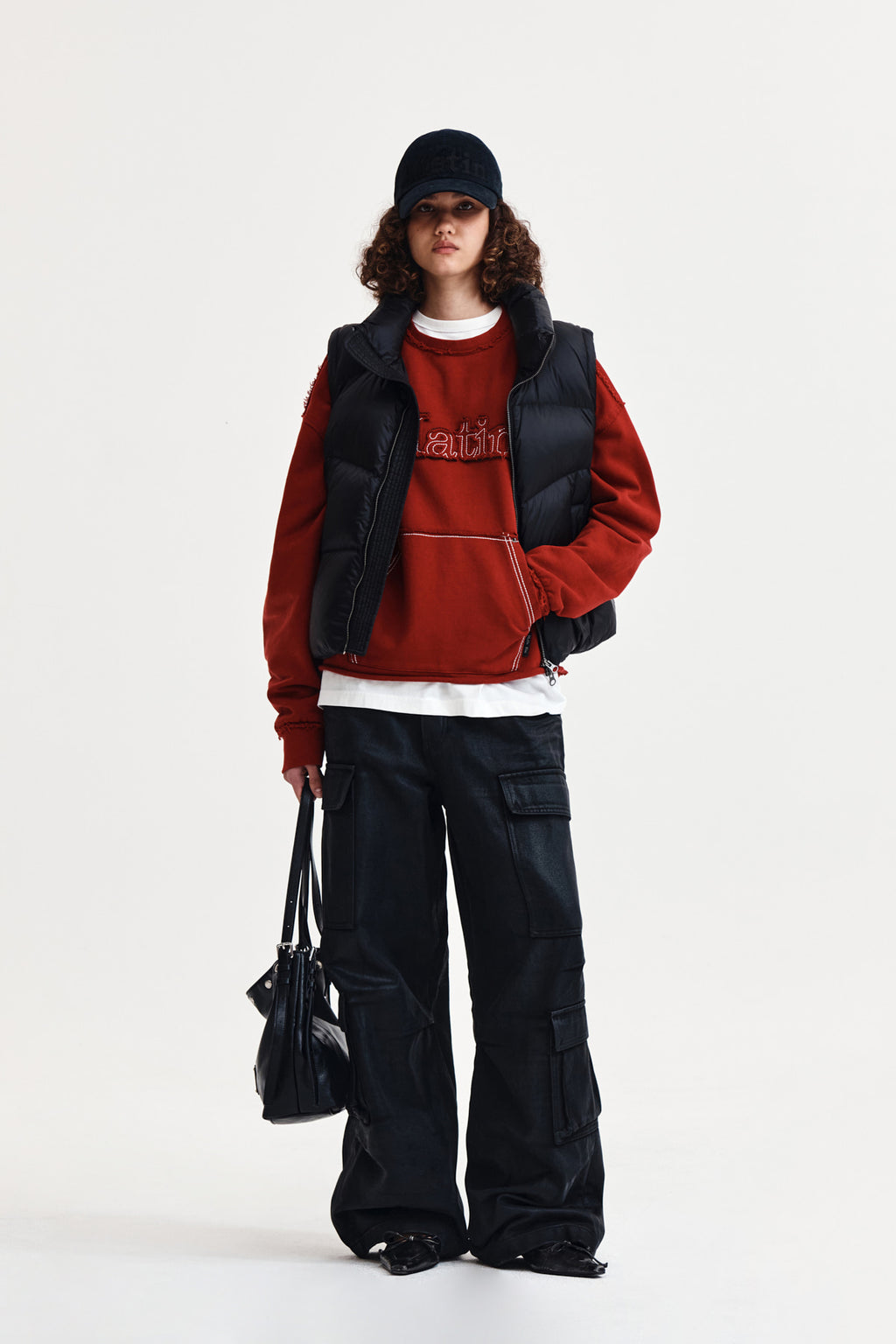 Matin Kim - Unbalance Quilted Down Vest (Black) product image 9 | TRAB K-Fashion Australia