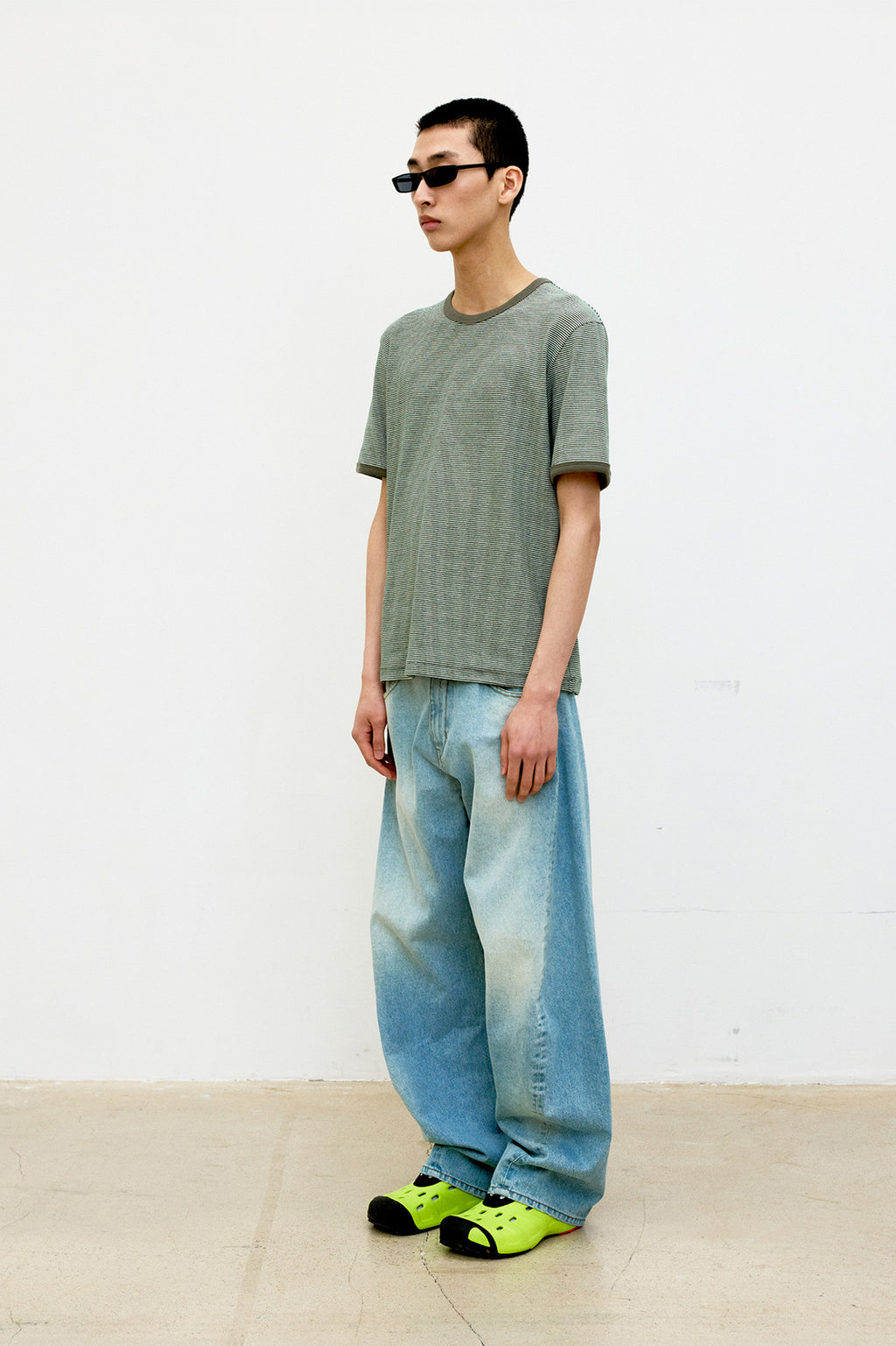 Coor - Stripe Ringer T-Shirt (Dark Green) product image 3 | TRAB K-Fashion Australia
