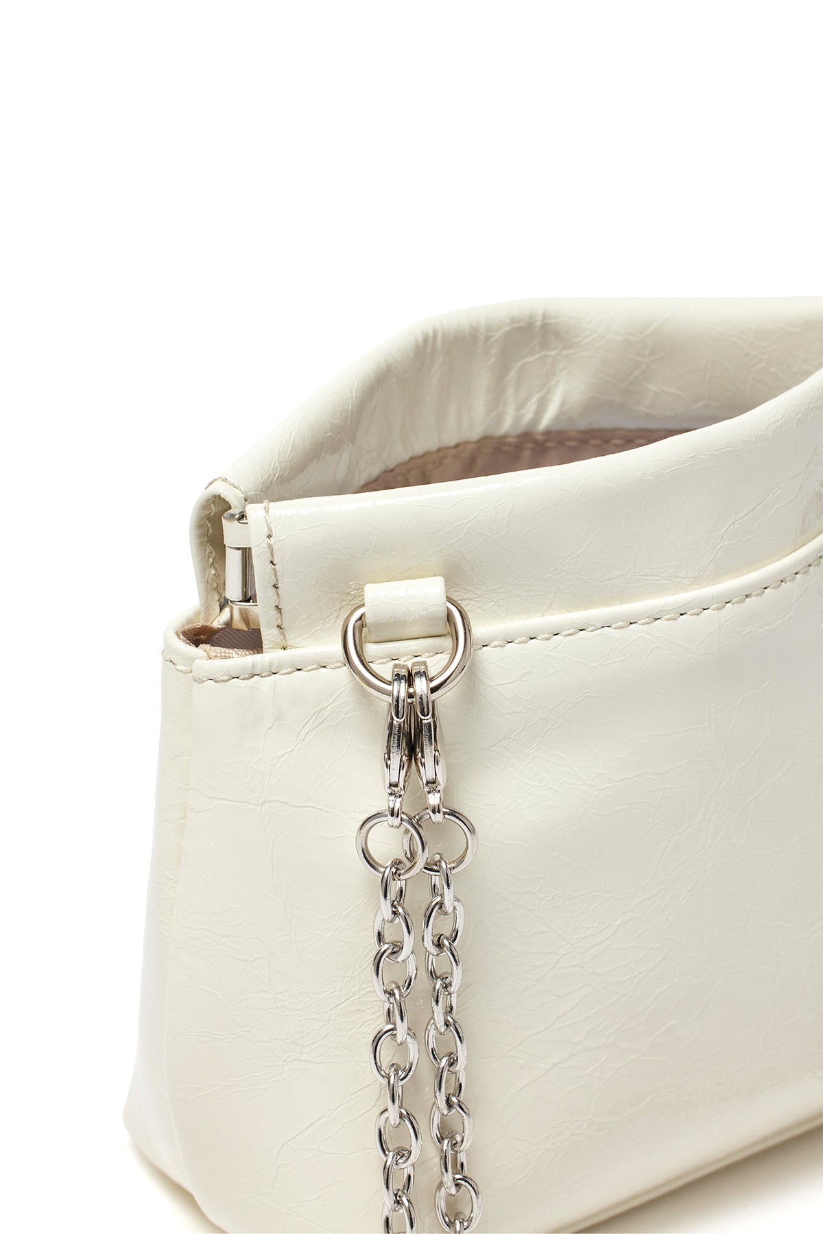 Matin Kim - Glossy Leather Mini Wallet Bag (Ivory) product image 4 | TRAB K-Fashion Australia