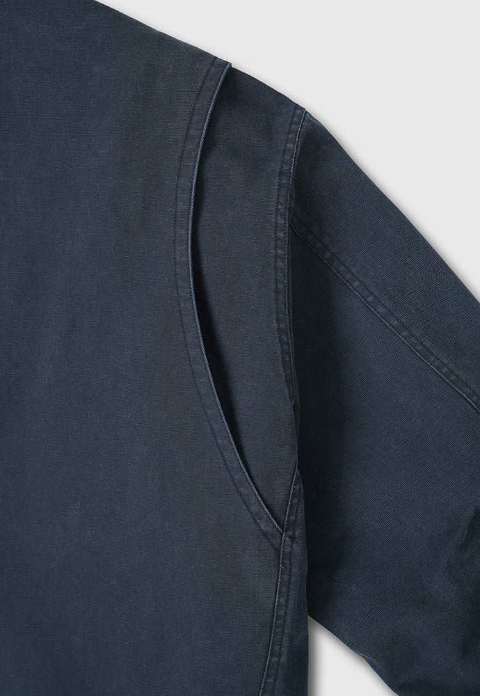 Tonywack - Leather Collar Garment-Washed Chore Jacket (Navy) product image 15 | TRAB K-Fashion Australia