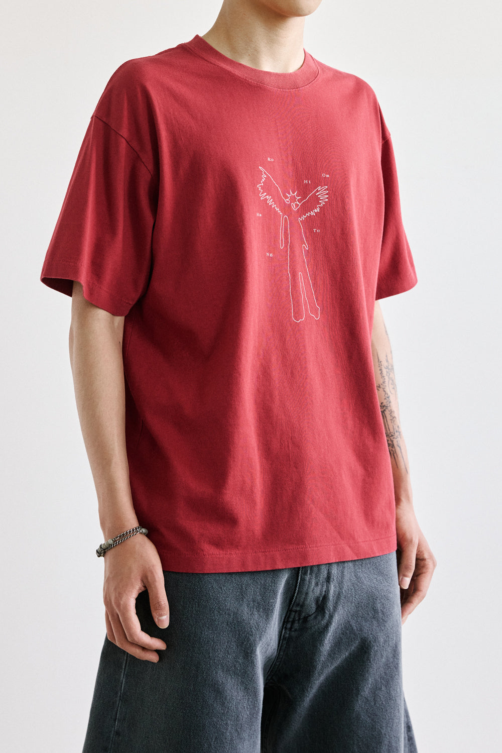 Hatchingroom - Angel Flash Man Tee 1/2 Bleached (Red) product image 6 | TRAB K-Fashion Australia