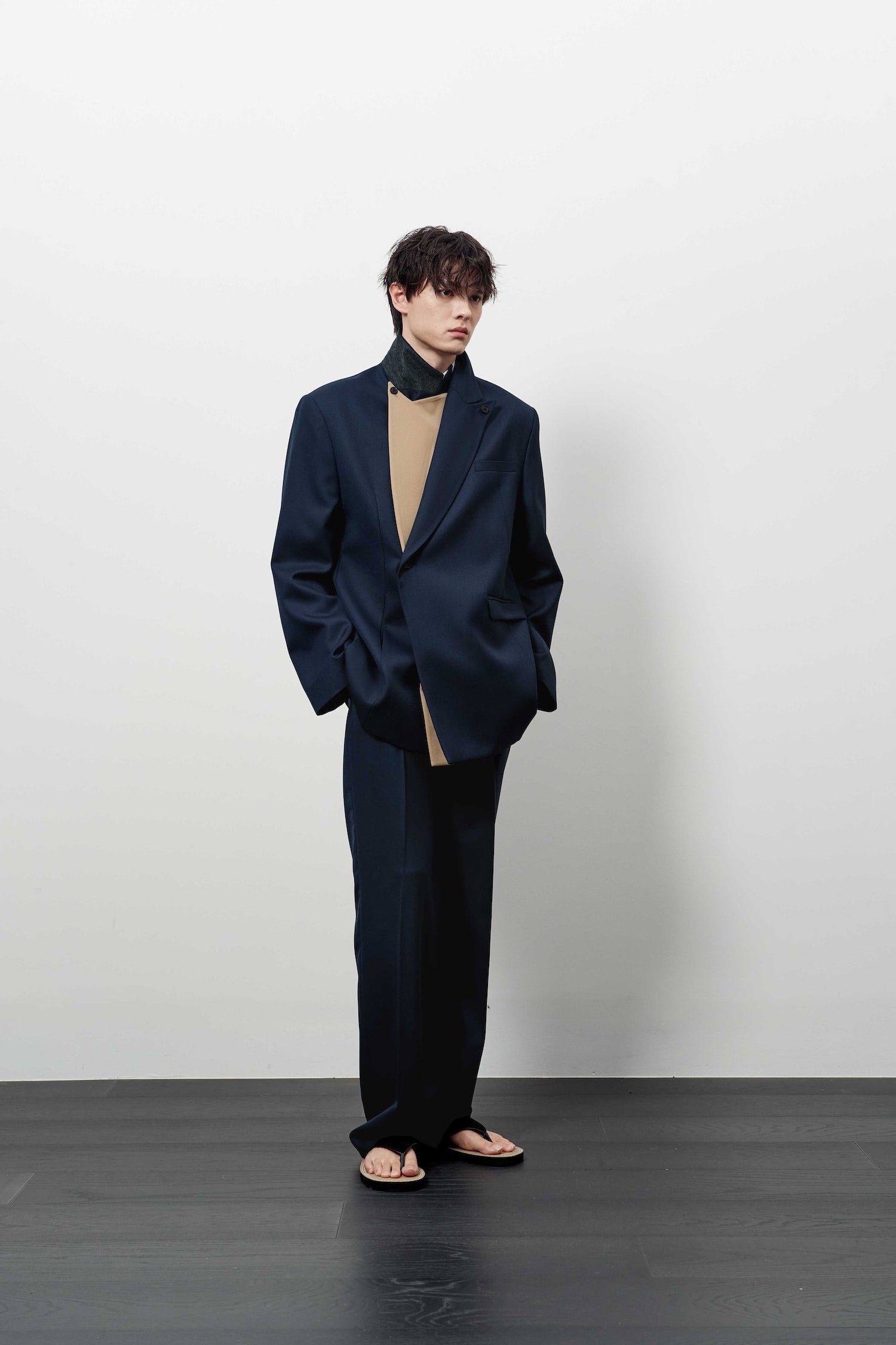 Stu - Layered Lapel Blazer (Navy) product image 10 | TRAB K-Fashion Australia