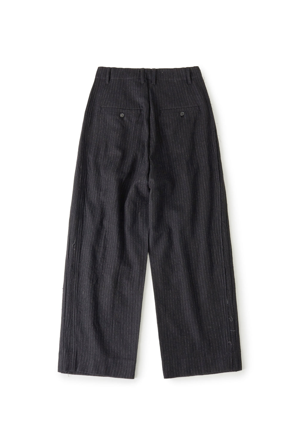Hatchingroom - Hairy Deep Pleats Trousers Stripe (Black) product image 2 | TRAB K-Fashion Australia