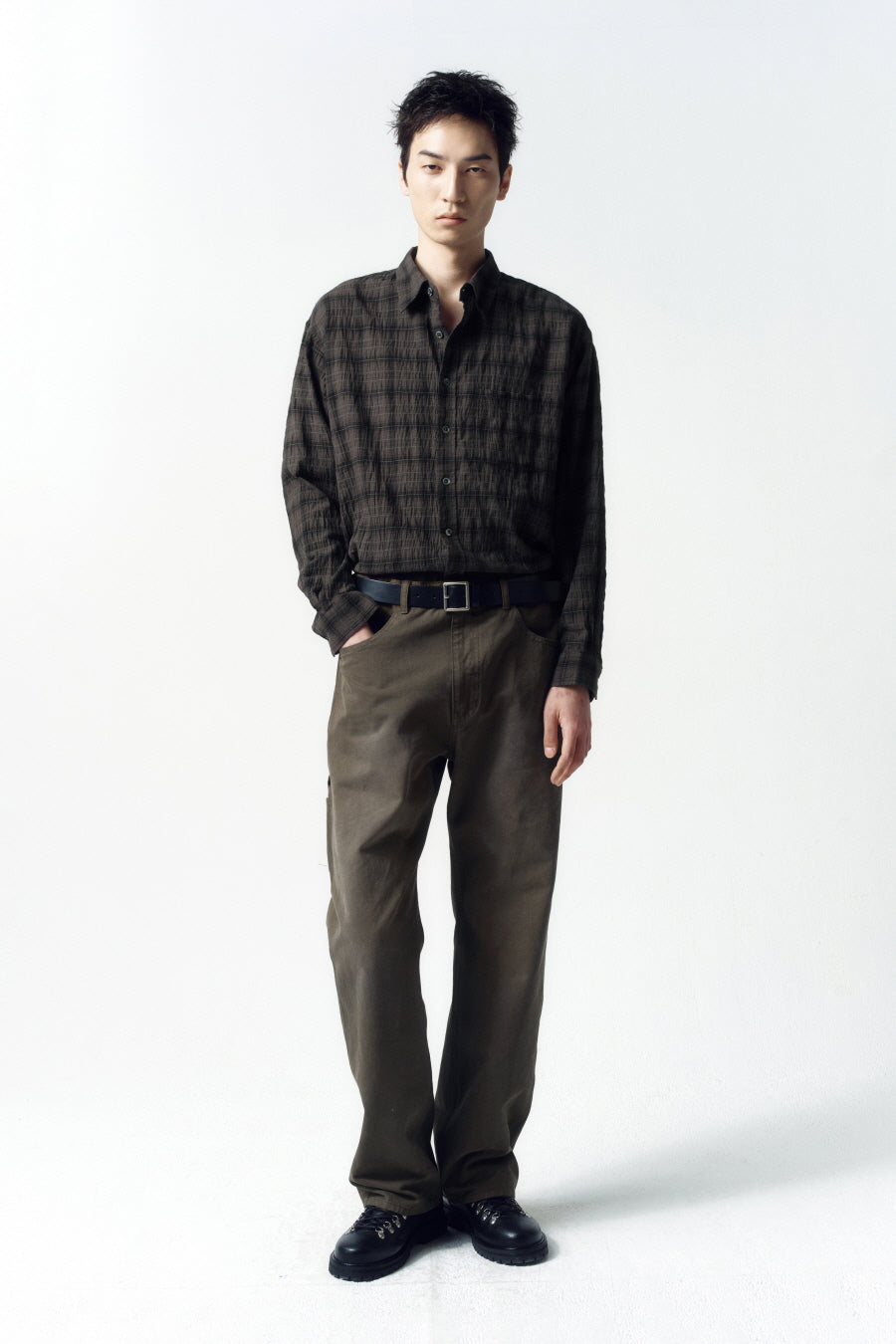 Insilence - Brushed Cotton Work Pants (Faded Brown) product image 6 | TRAB K-Fashion Australia