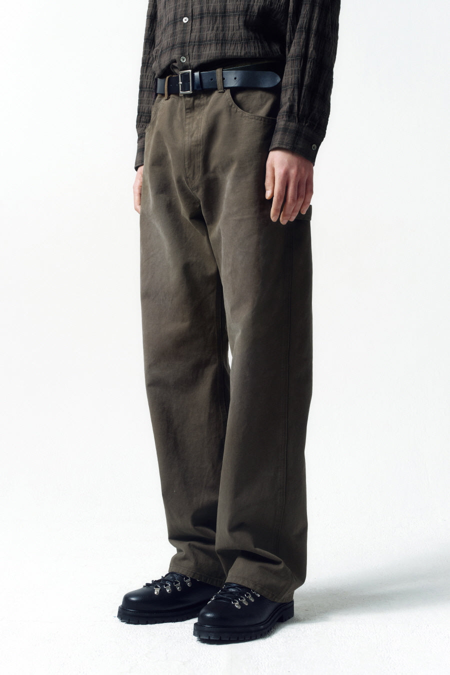 Insilence - Brushed Cotton Work Pants (Faded Brown) product image 4 | TRAB K-Fashion Australia