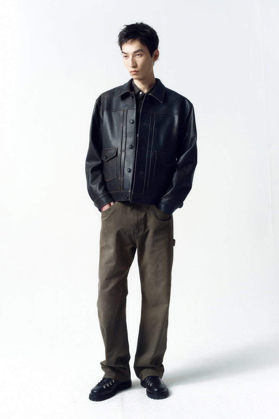 Insilence - Lambskin Jean Jacket (Patina Brown) product image 6 | TRAB K-Fashion Australia
