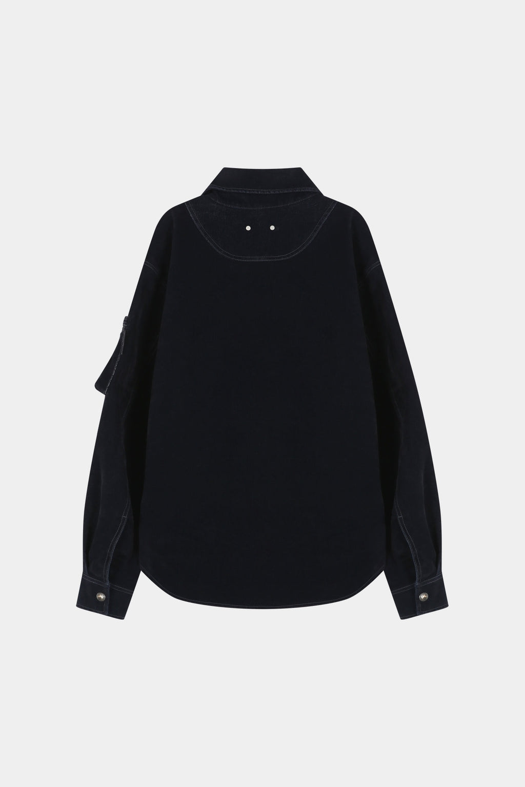 Andersson Bell - Flock Velvet Padded Shirt (Navy) product image 9 | TRAB K-Fashion Australia