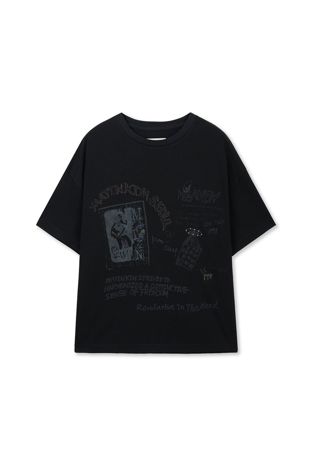 Matin Kim - Graffiti Artwork Top (Black) product image 1 | TRAB K-Fashion Australia