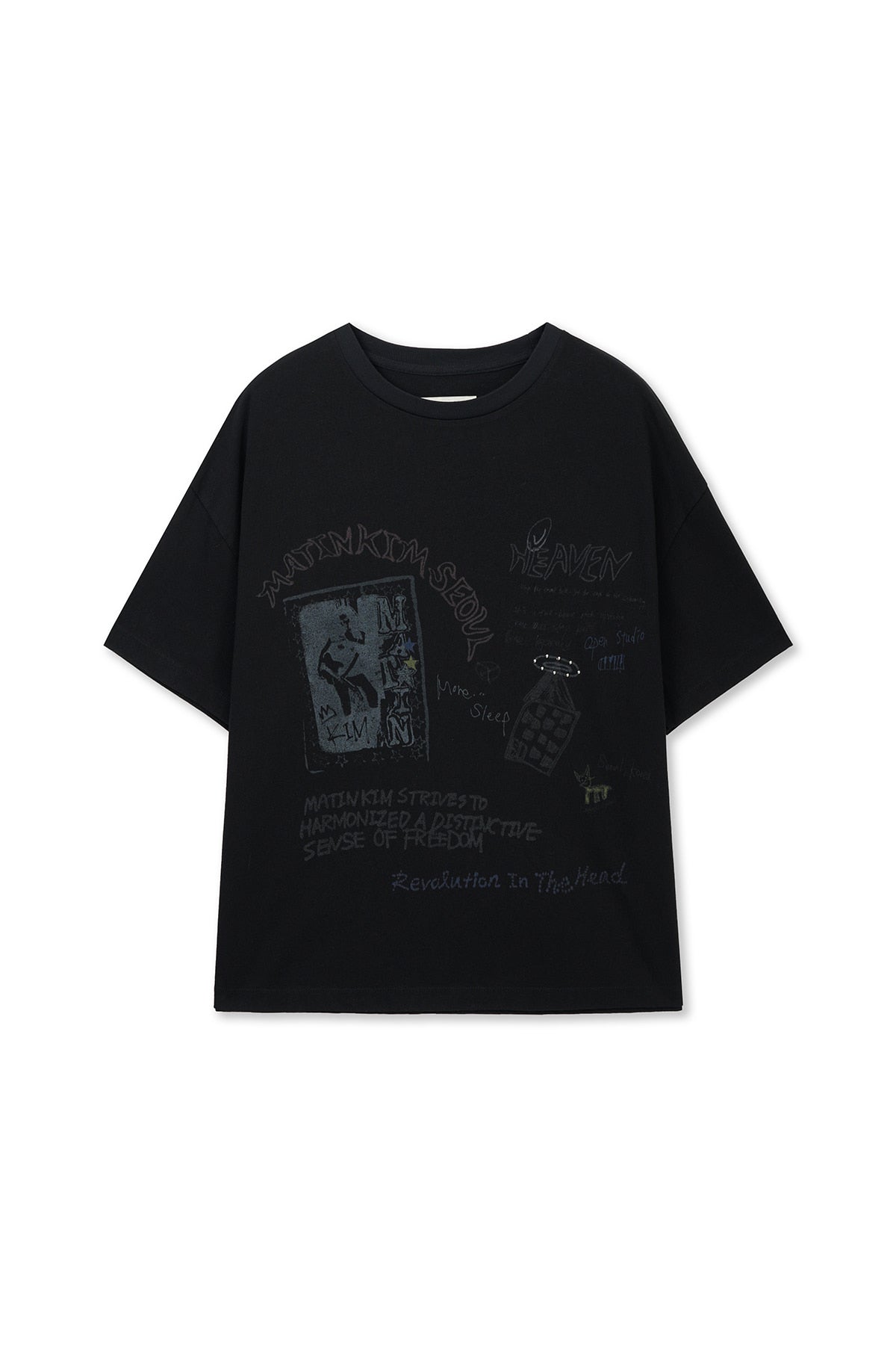 Matin Kim - Graffiti Artwork Top (Black) product image 1 | TRAB K-Fashion Australia